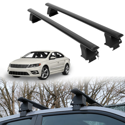 Roof Rack Crossbars for Volkswagen CC 2009-2017 Fits Naked Roof - Black
