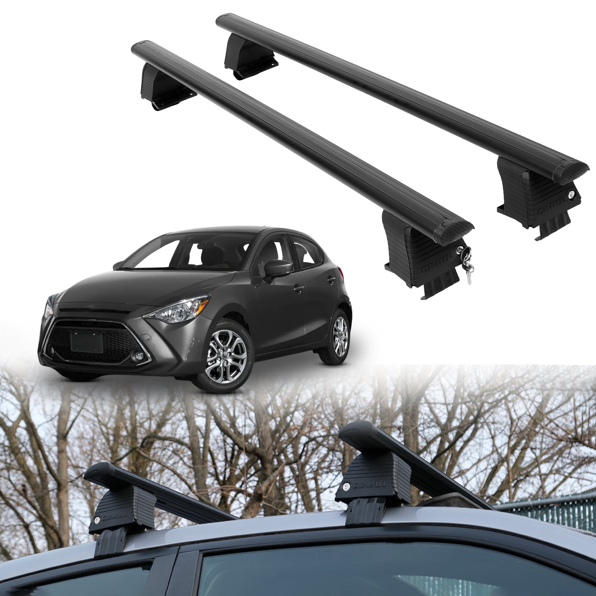 ERKUL Roof Rack Crossbars For TOYOTA YARIS 2020