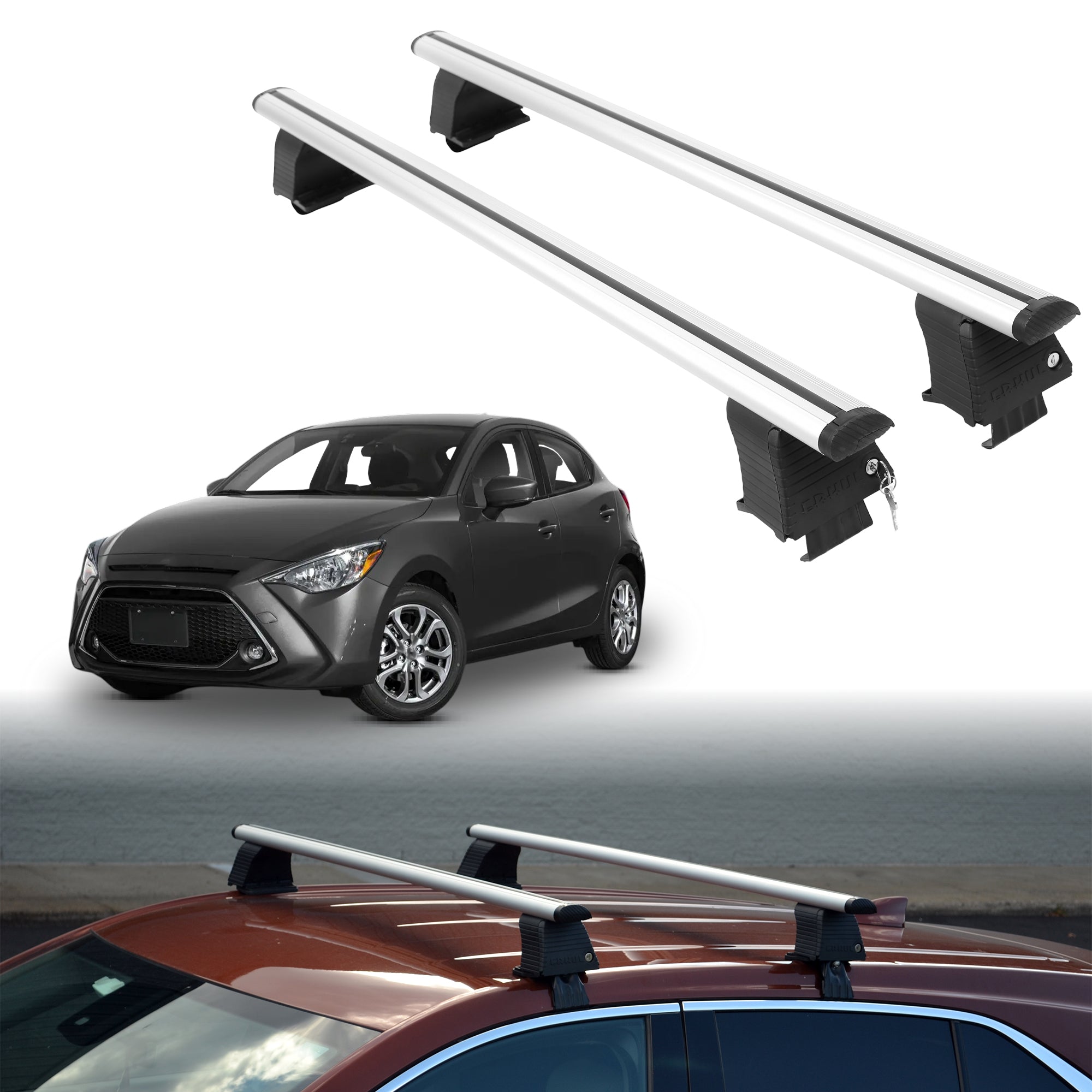 ERKUL Roof Rack Crossbars For TOYOTA YARIS 2020