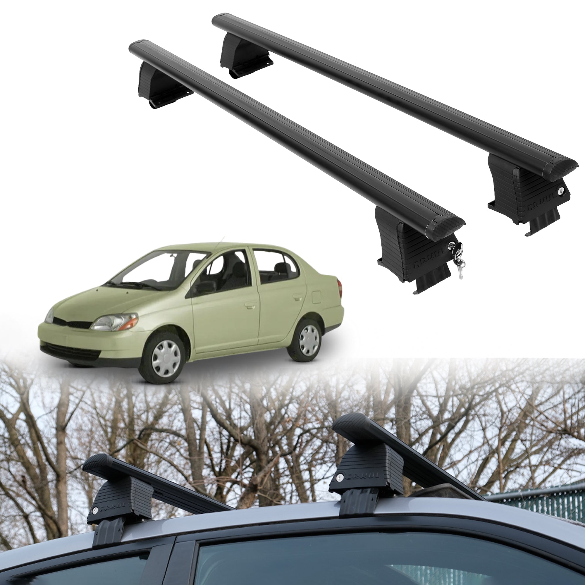 ERKUL Roof Rack Crossbars For TOYOTA ECHO 2000-2005