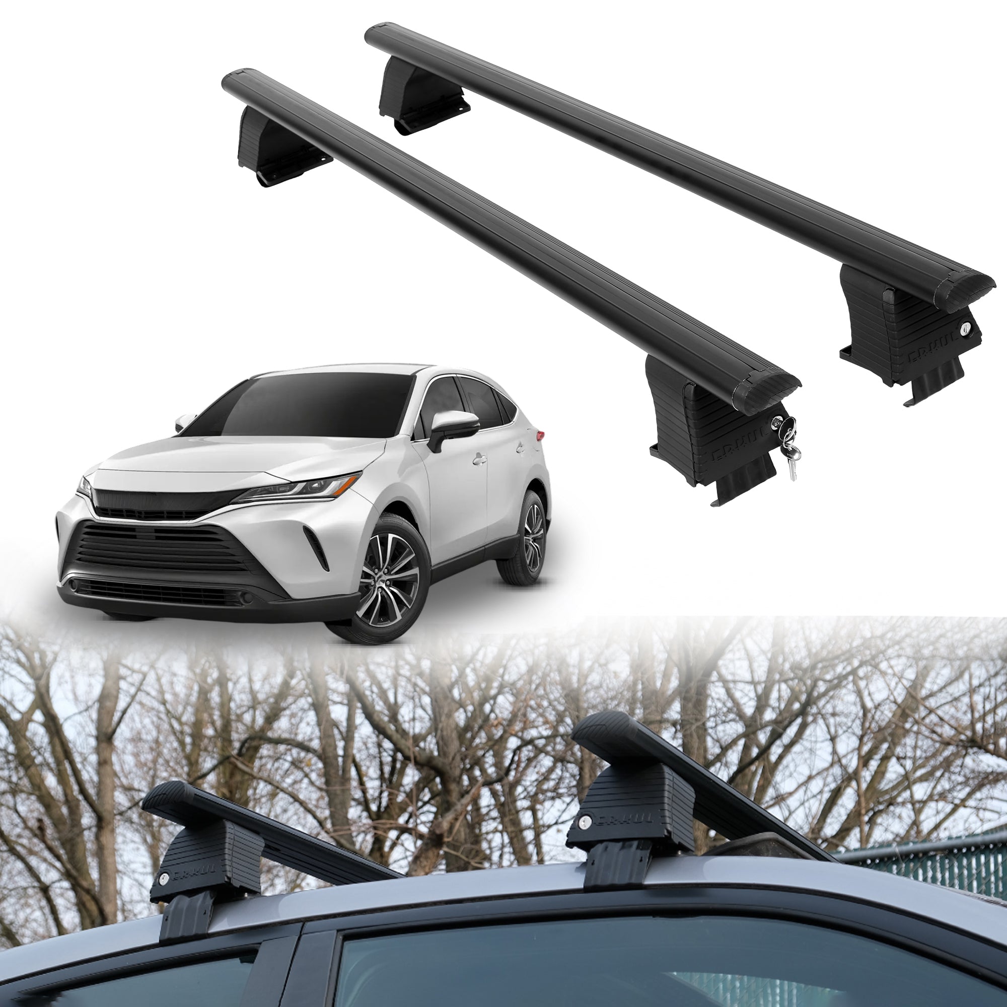 ERKUL Roof Rack Crossbars For TOYOTA VENZA 2021-2024