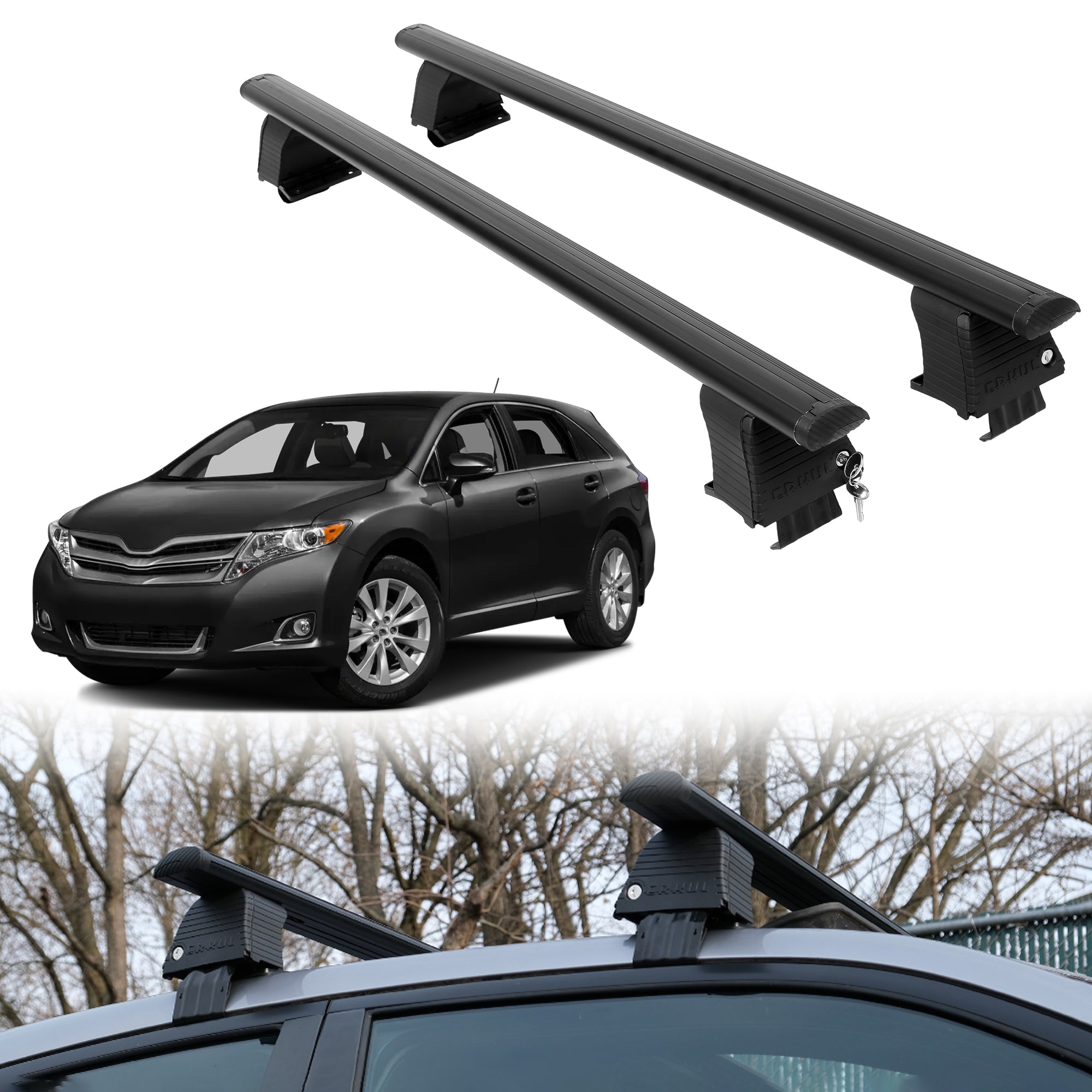 ERKUL Roof Rack Crossbars For TOYOTA VENZA 2009-2015
