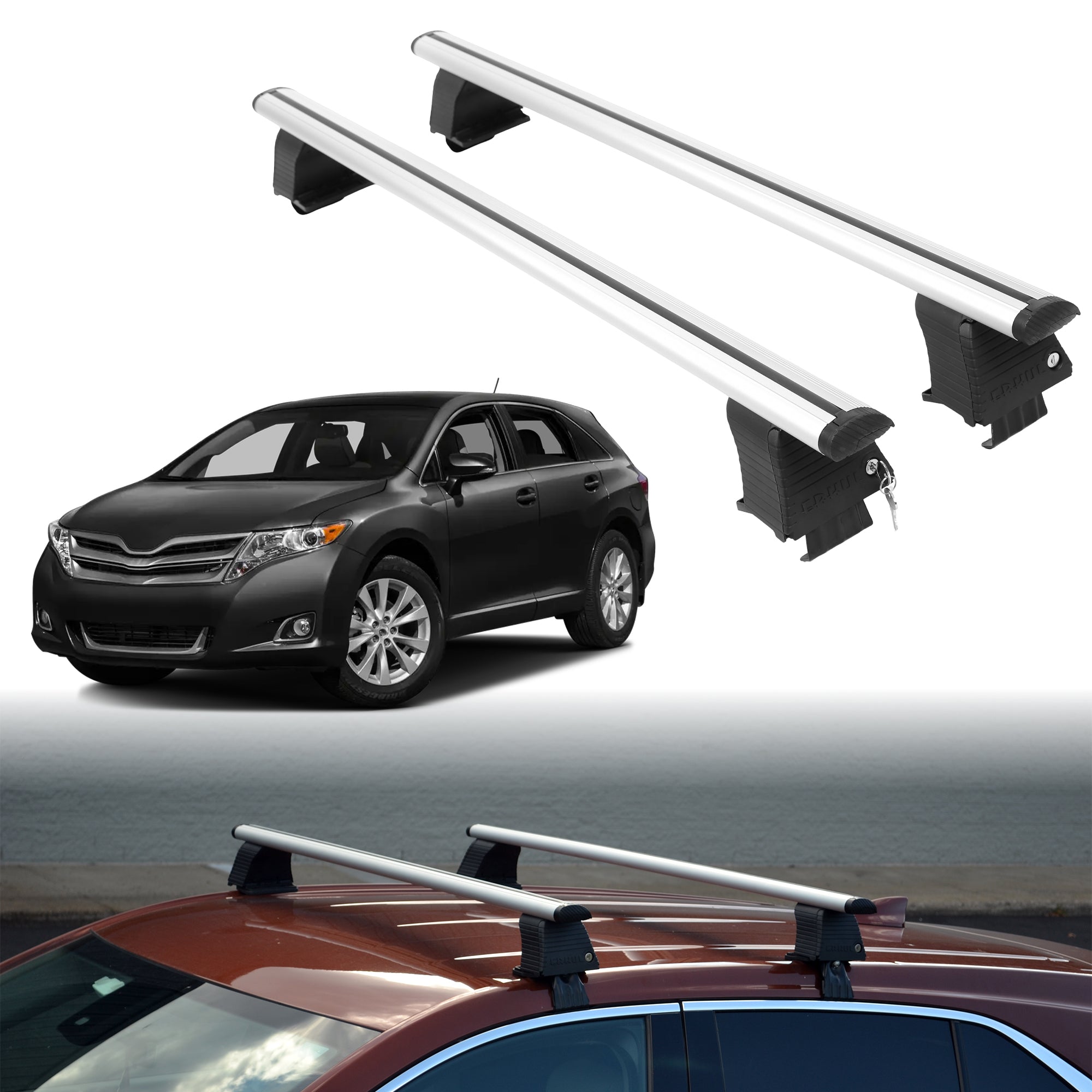 ERKUL Roof Rack Crossbars For TOYOTA VENZA 2009-2015
