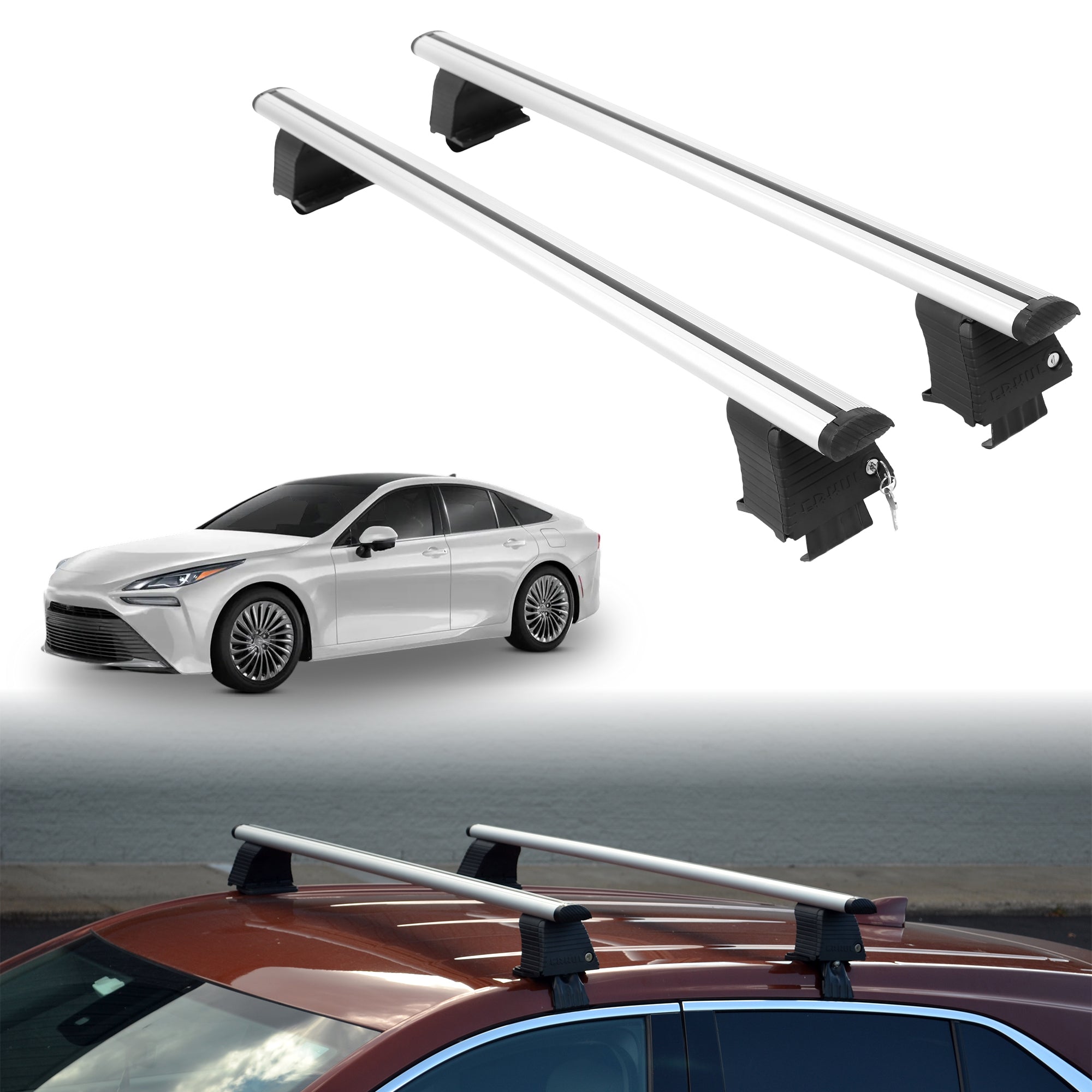 ERKUL Roof Rack Crossbars For TOYOTA MIRAI 2021-2026