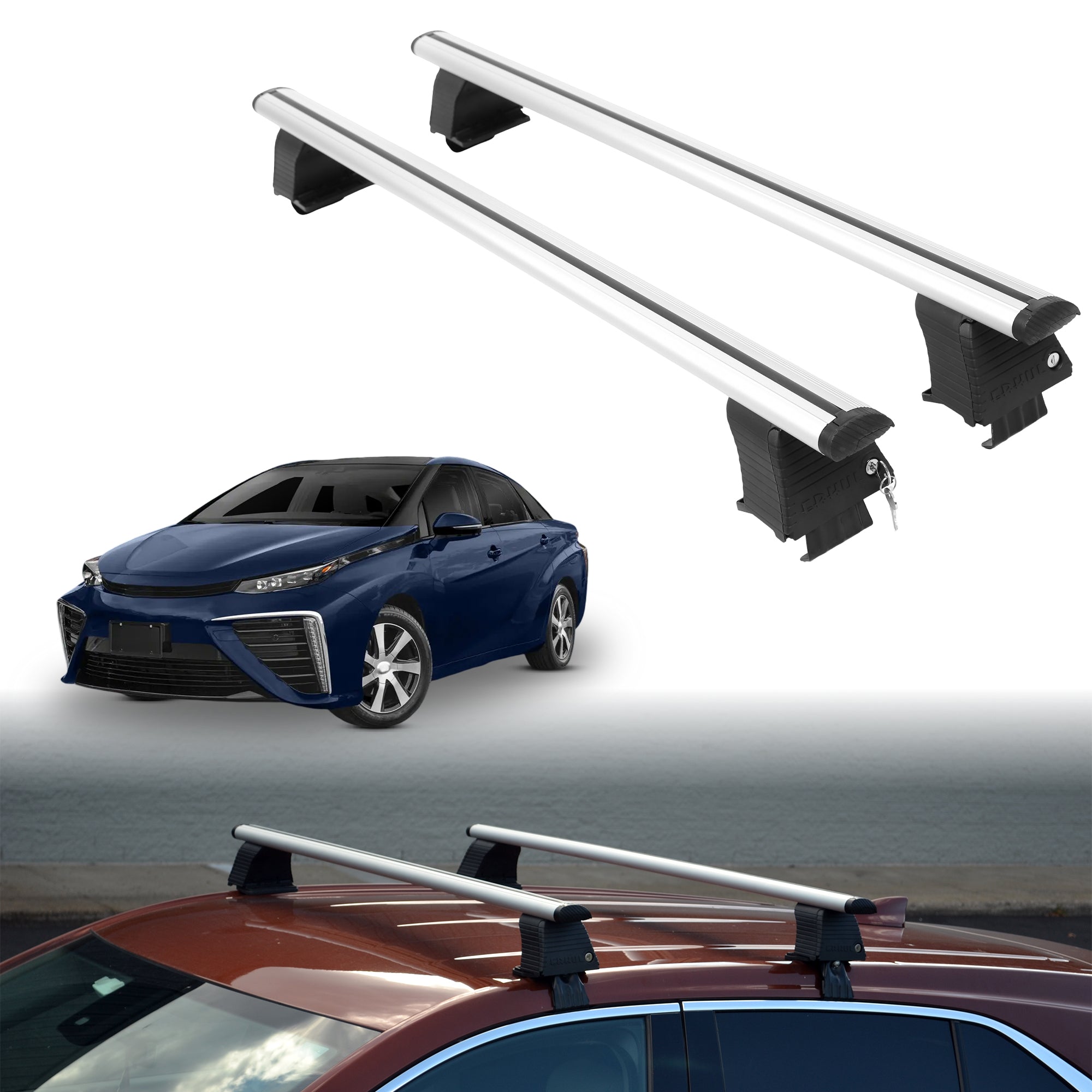 ERKUL Roof Rack Crossbars For TOYOTA MIRAI 2016-2020