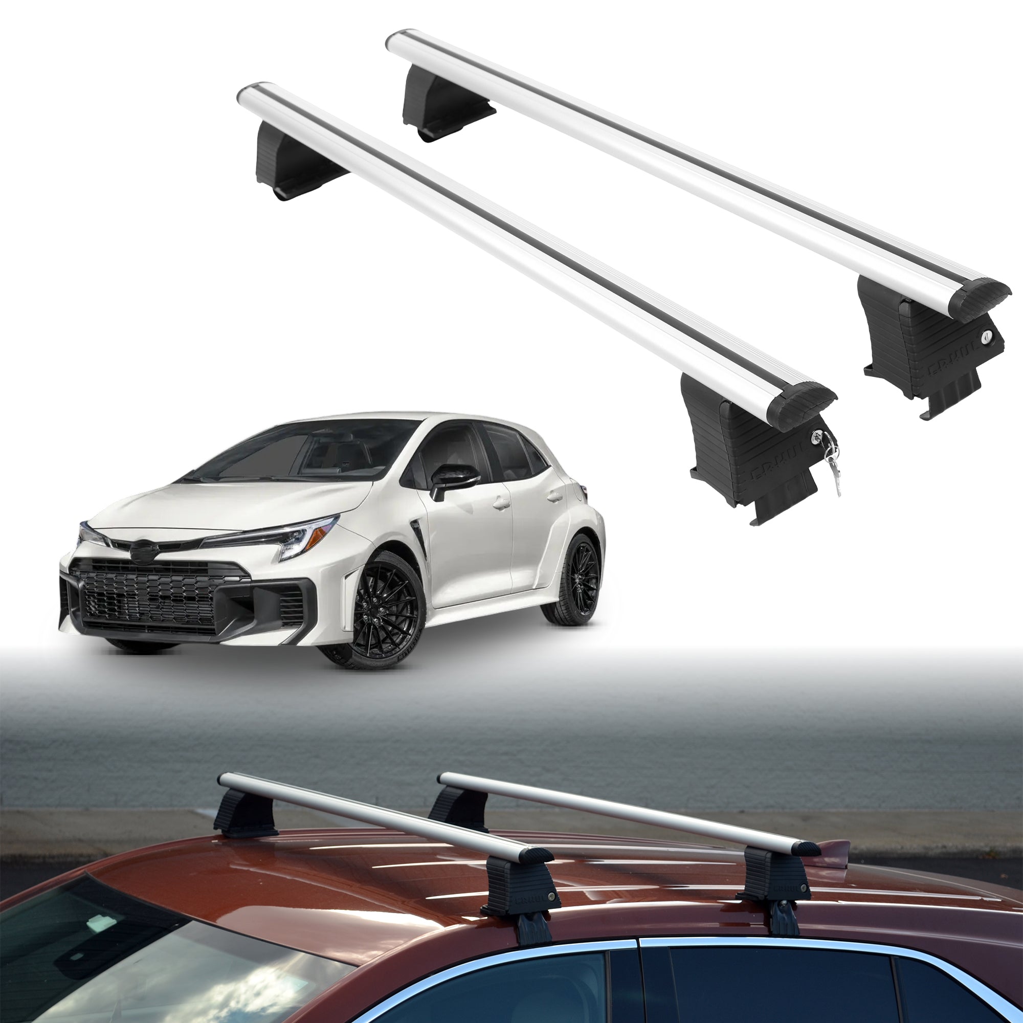 ERKUL Roof Rack Crossbars For TOYOTA GR COROLLA 2023-2026