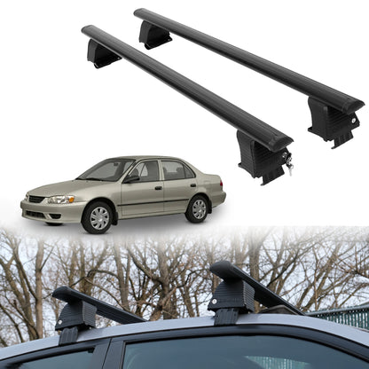 Roof Rack Crossbars for Toyota Corolla 1992-2003 Fits Naked Roof - Black