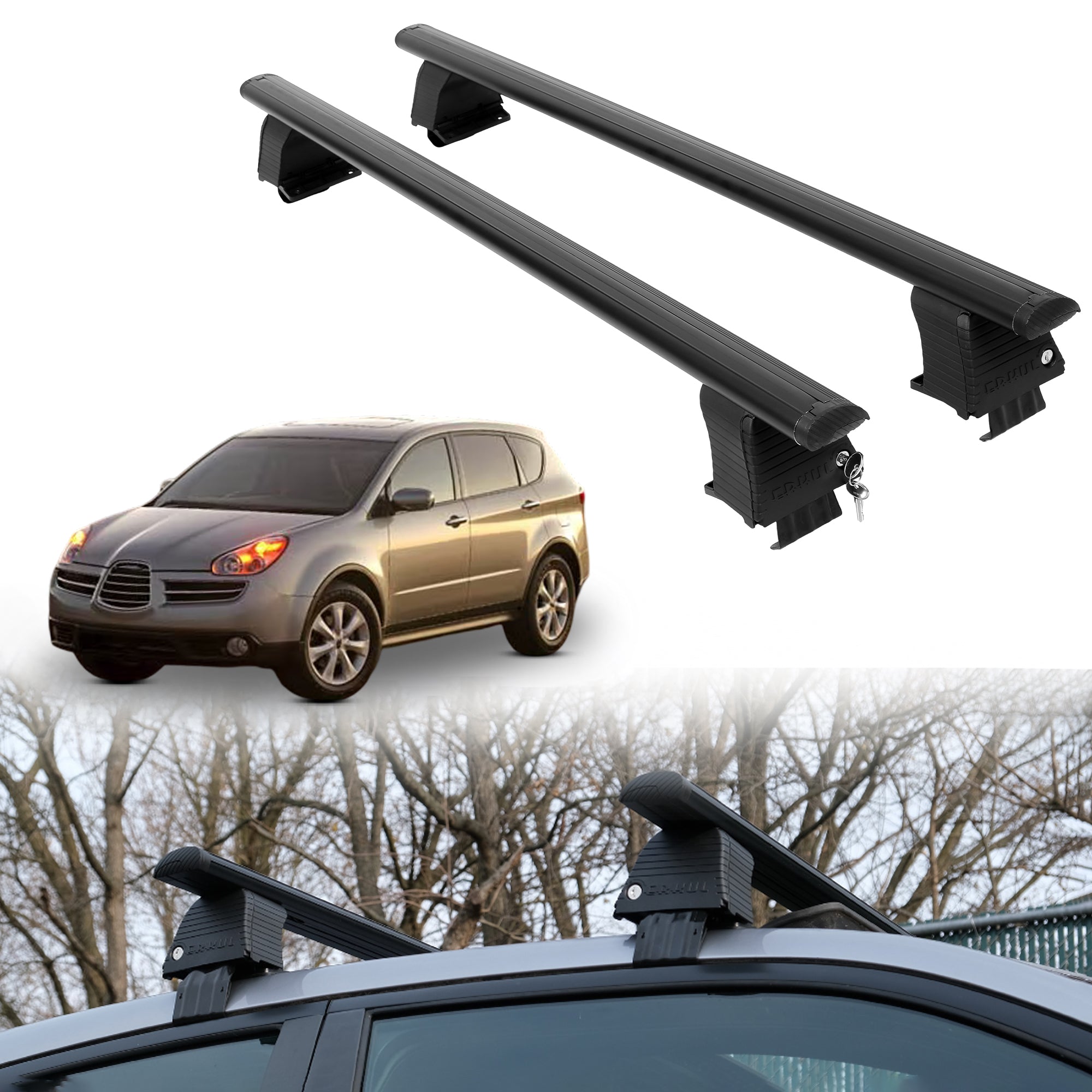 ERKUL Roof Rack Crossbars For SUBARU B9 TRIBECA 2006-2007