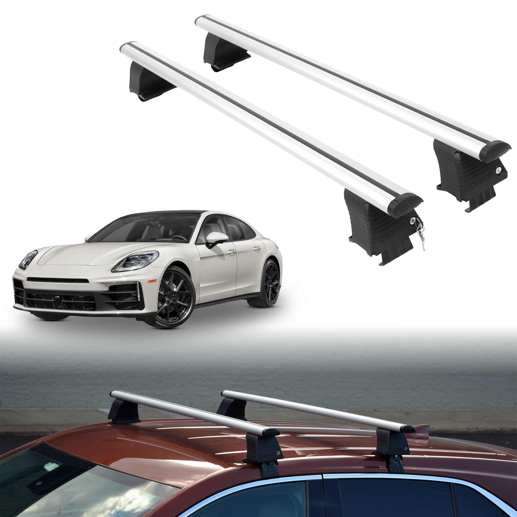 ERKUL Roof Rack Crossbars For PORSCHE PANAMERA 2017-2026