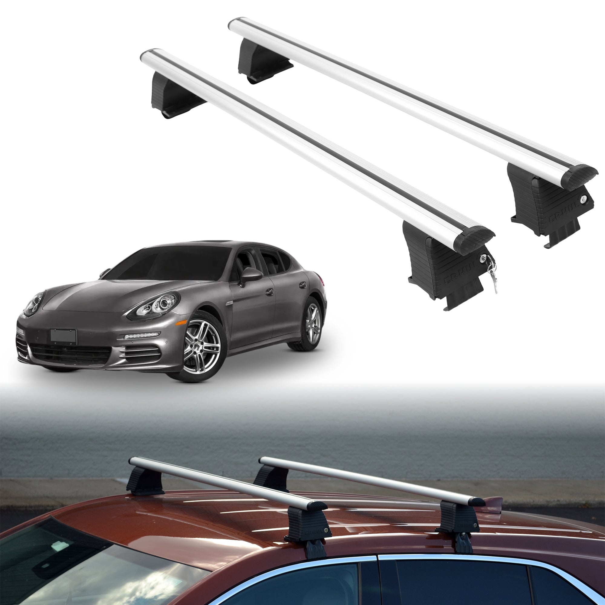 ERKUL Roof Rack Crossbars For PORSCHE PANAMERA 2010-2016