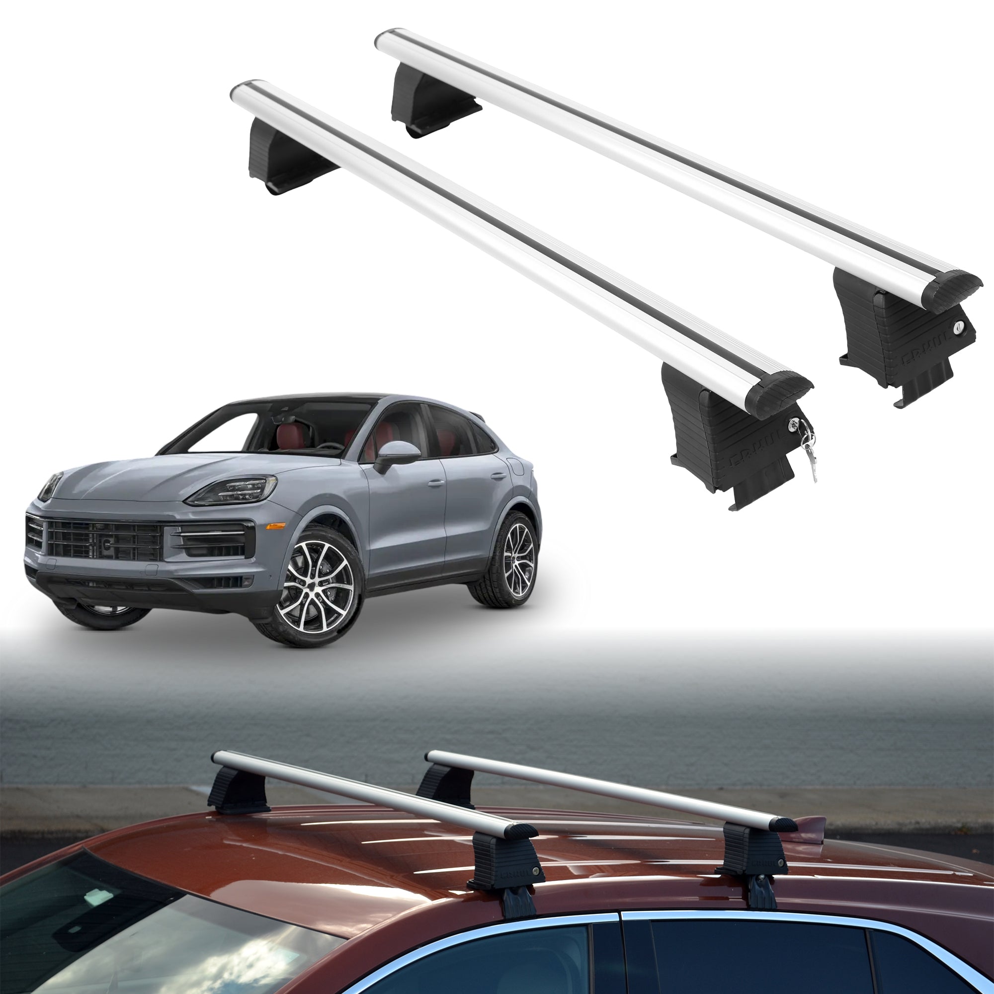 ERKUL Roof Rack Crossbars For PORSCHE CAYENNE 2019-2026
