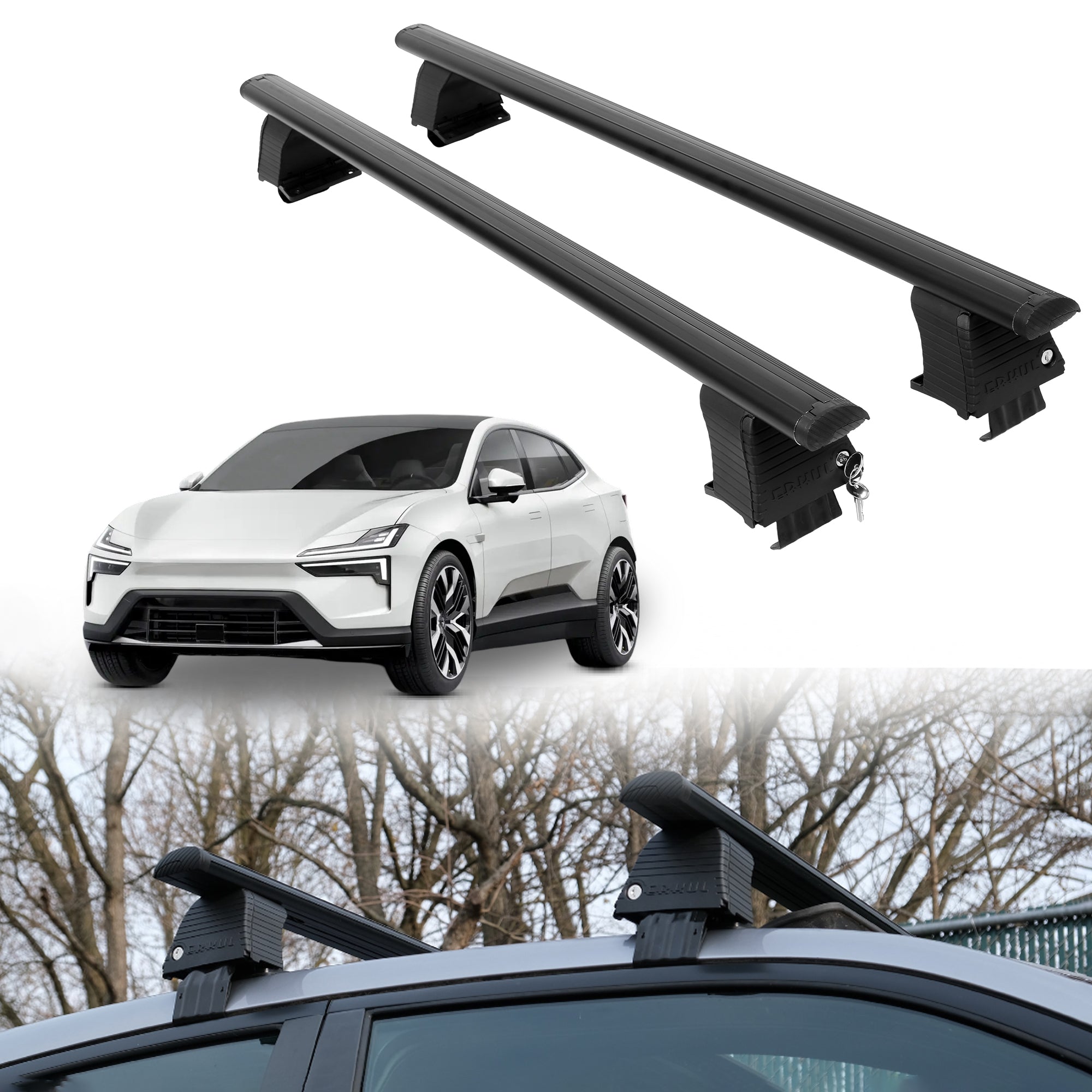 ERKUL Roof Rack Crossbars For POLESTAR 4 2025-2026