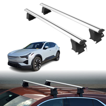 Roof Rack Crossbars for Polestar 3 2024-2025 Fits Naked Roof - Silver