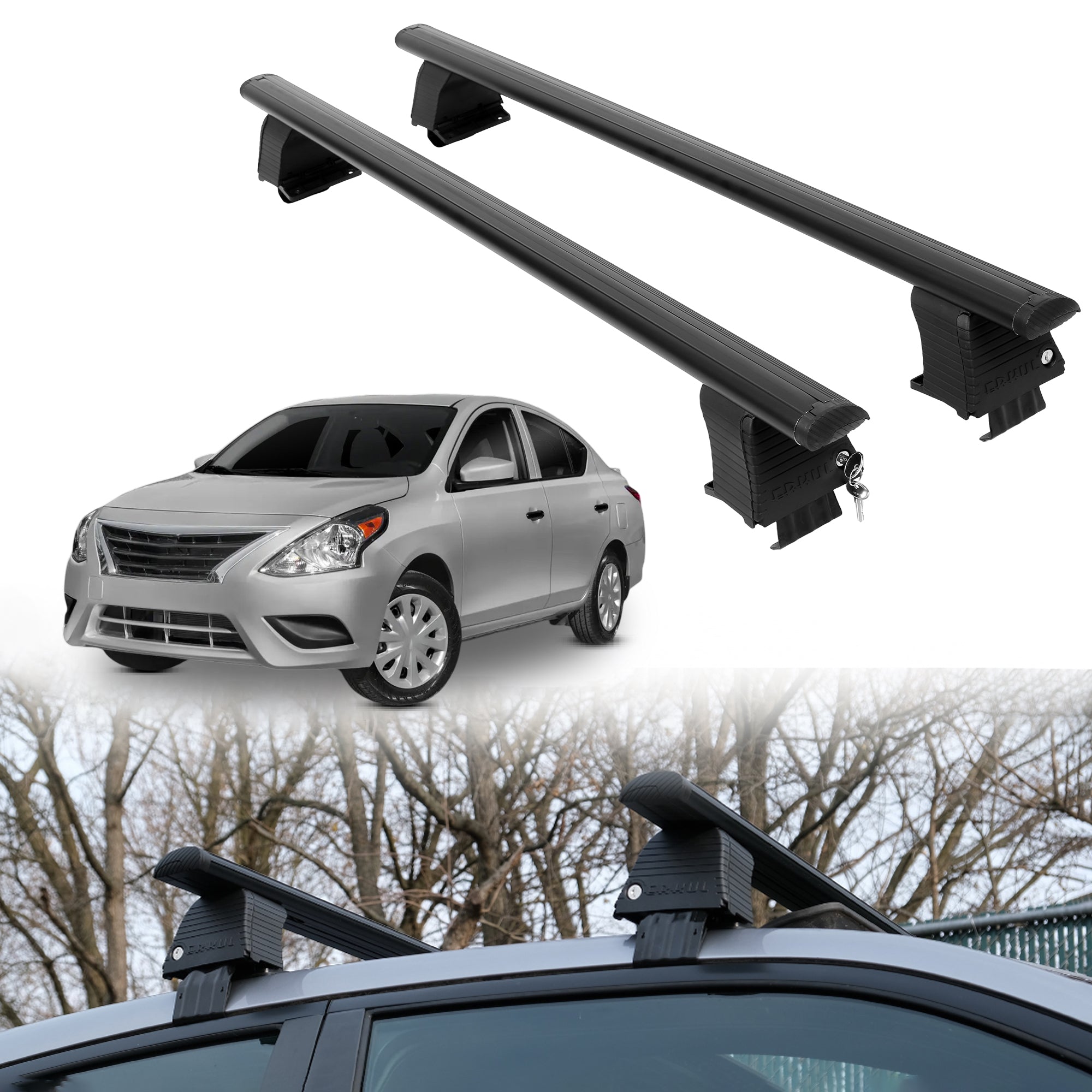 ERKUL Roof Rack Crossbars For NISSAN VERSA 2012-2019