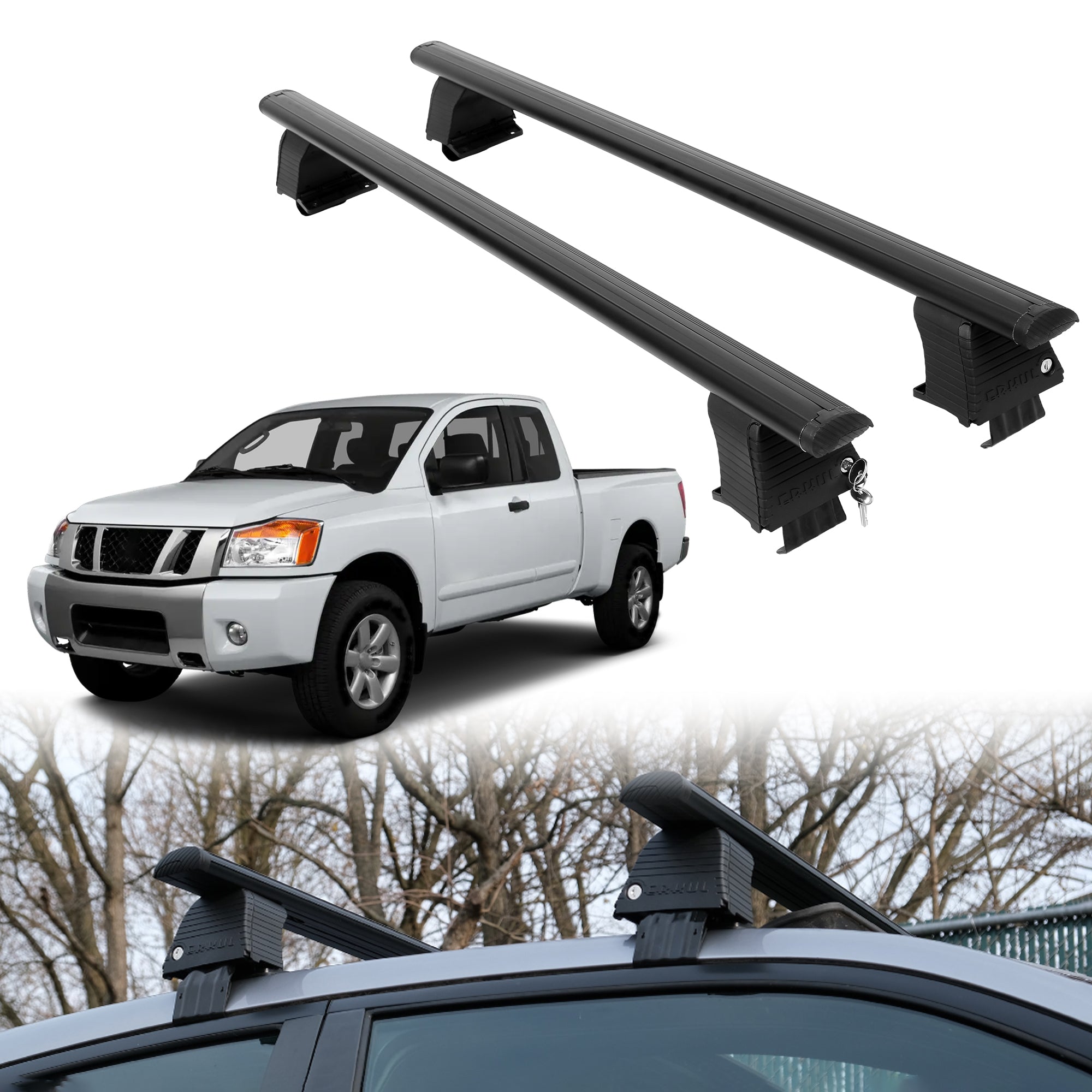 ERKUL Roof Rack Crossbars For NISSAN TITAN 2004-2015