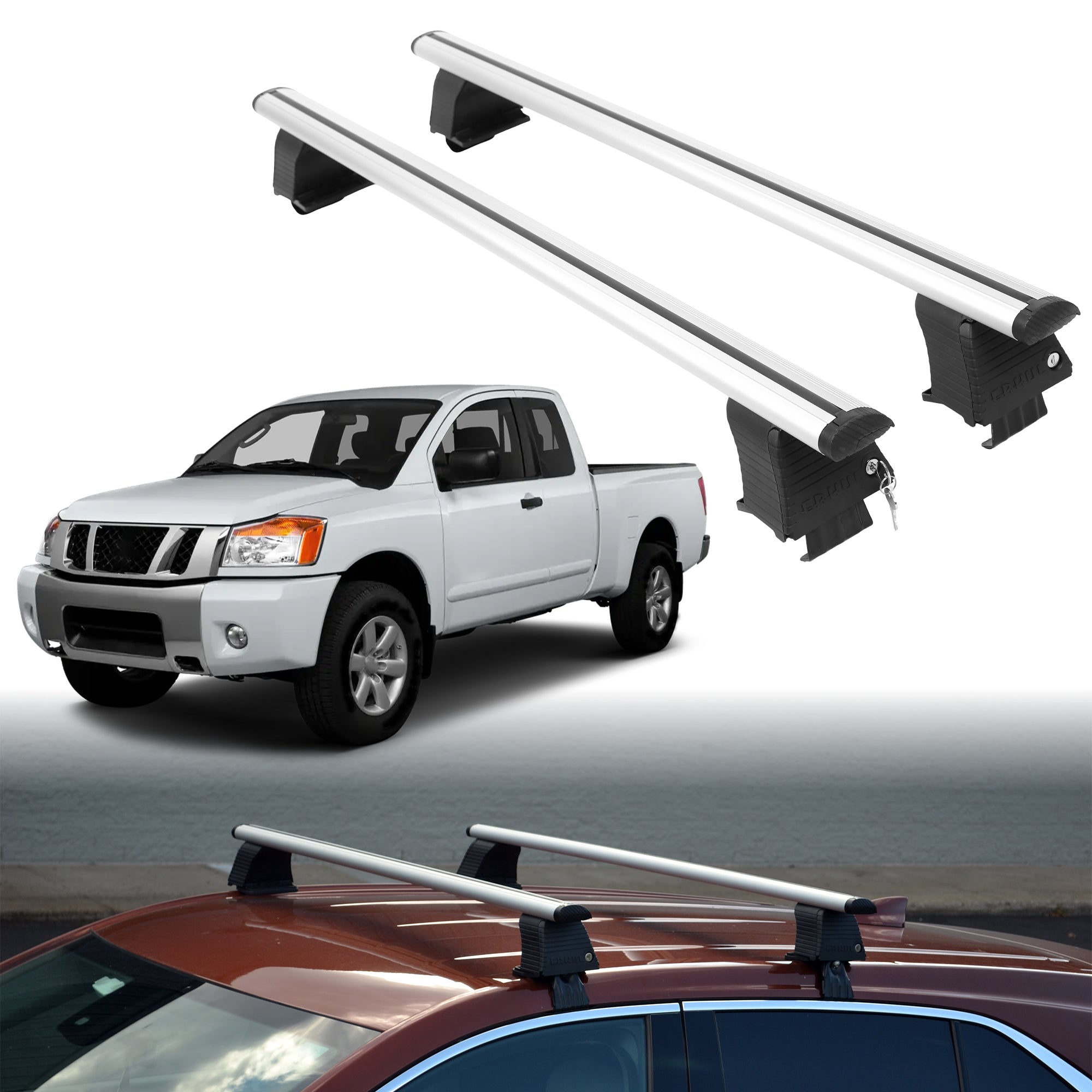 ERKUL Roof Rack Crossbars For NISSAN TITAN 2004-2015