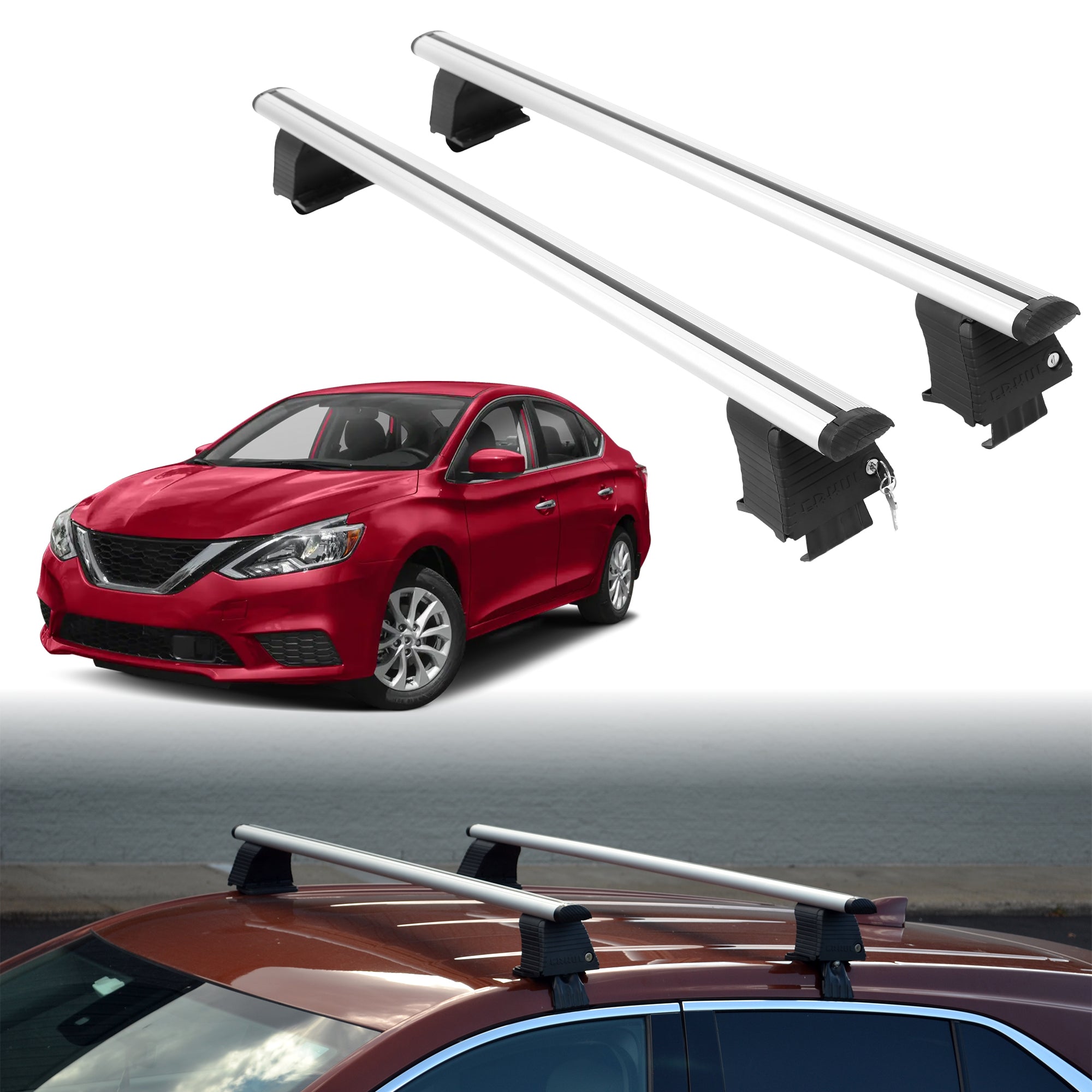 ERKUL Roof Rack Crossbars For NISSAN SENTRA 2013-2019