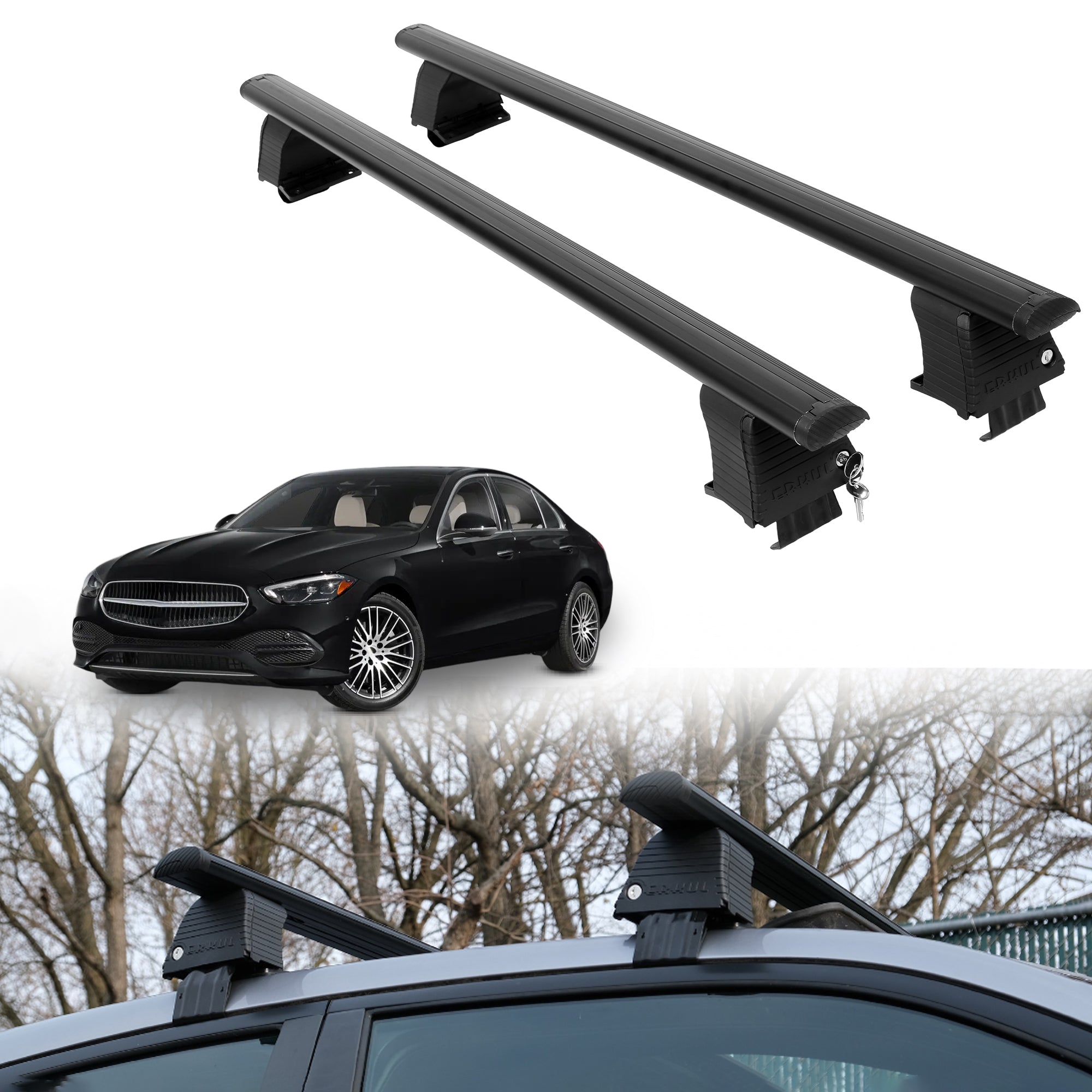 ERKUL Roof Rack Crossbars For MERCEDES C-CLASS 2022-2026