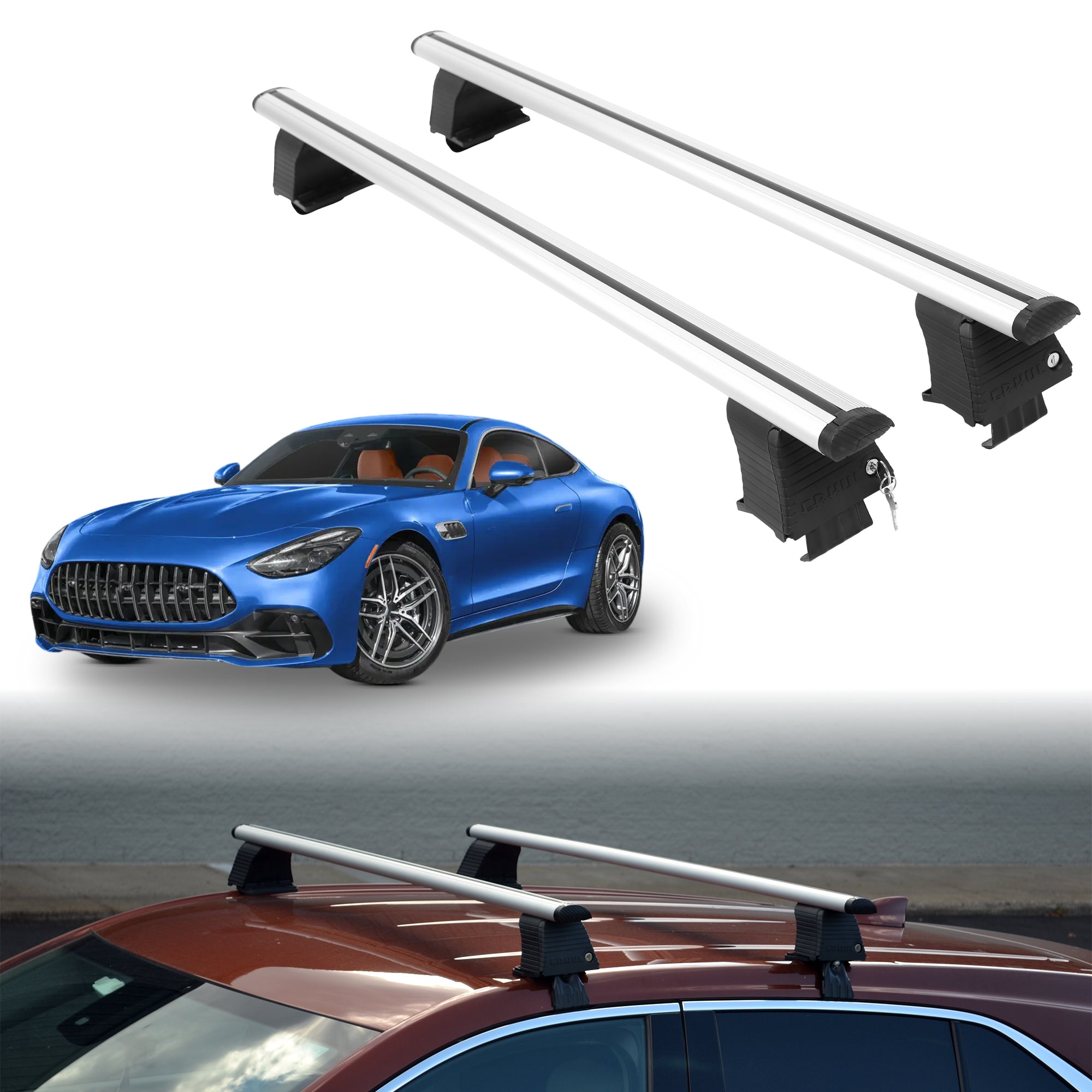 ERKUL Roof Rack Crossbars For MERCEDES AMG GT 43 2021-2026