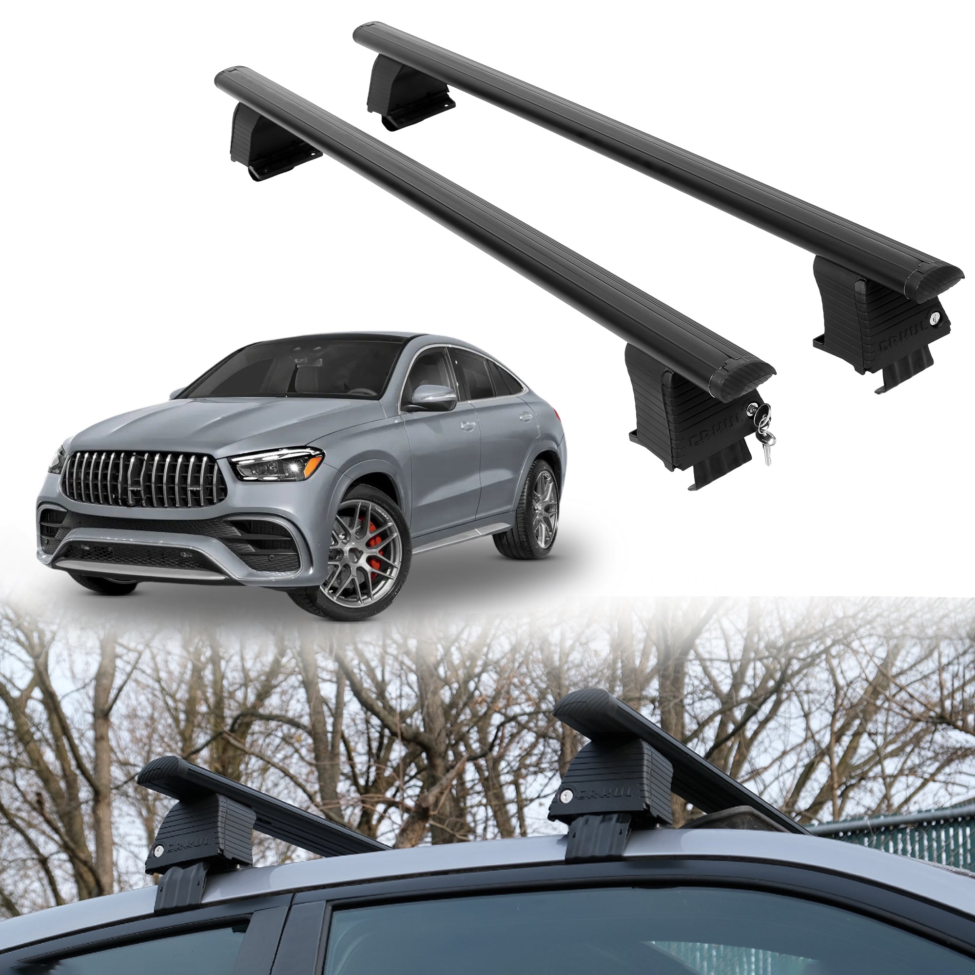ERKUL Roof Rack Crossbars For MERCEDES AMG GLE 63 2021-2026