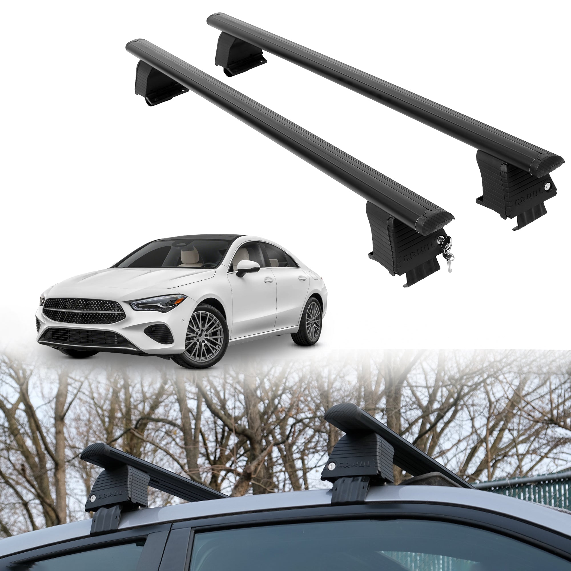 ERKUL Roof Rack Crossbars For MERCEDES CLA 2020-2026