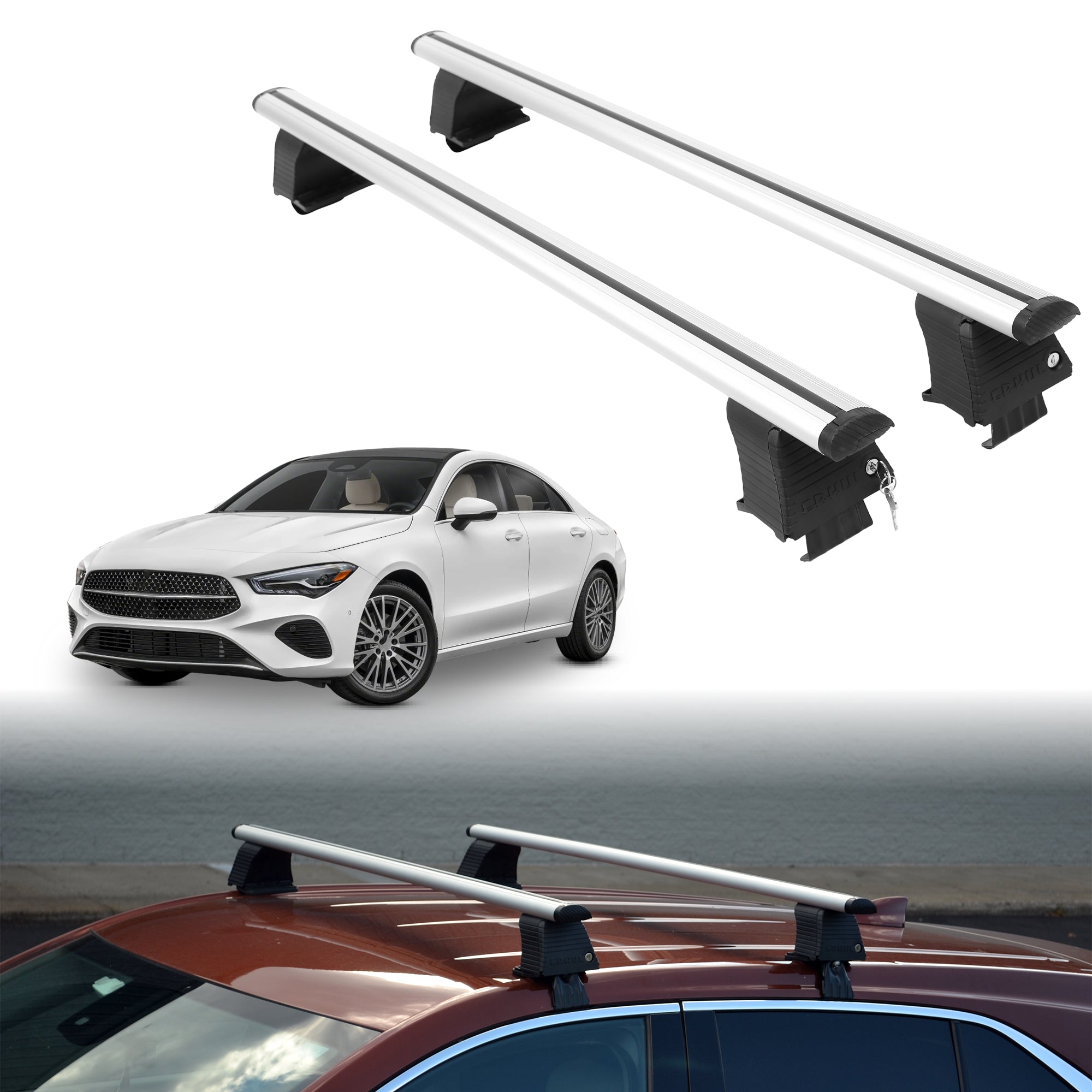 ERKUL Roof Rack Crossbars For MERCEDES CLA 2020-2026