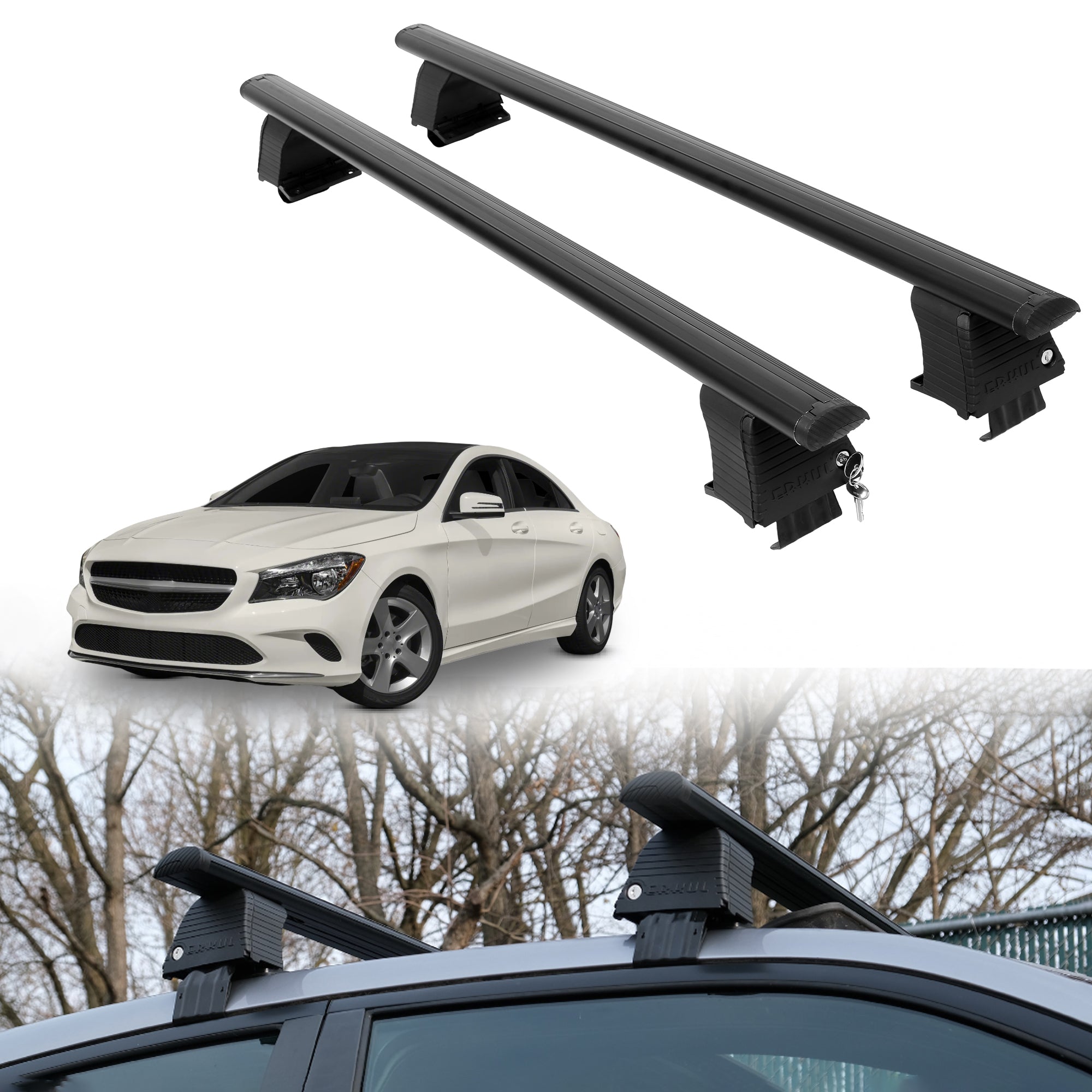 ERKUL Roof Rack Crossbars For MERCEDES CLA 2014-2019