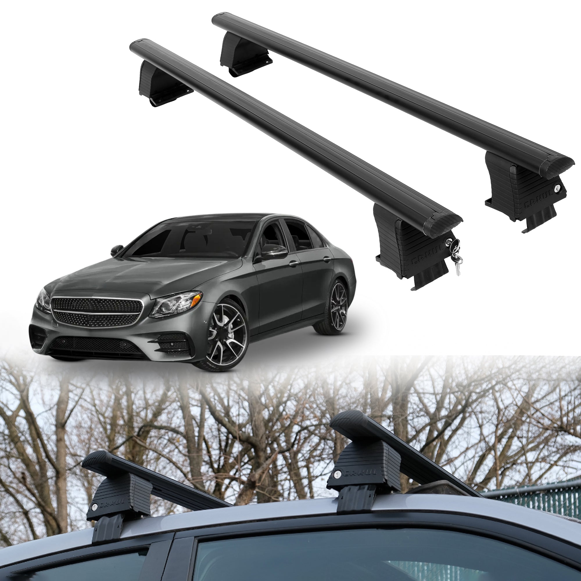 ERKUL Roof Rack Crossbars For MERCEDES AMG E 43 2017-2018