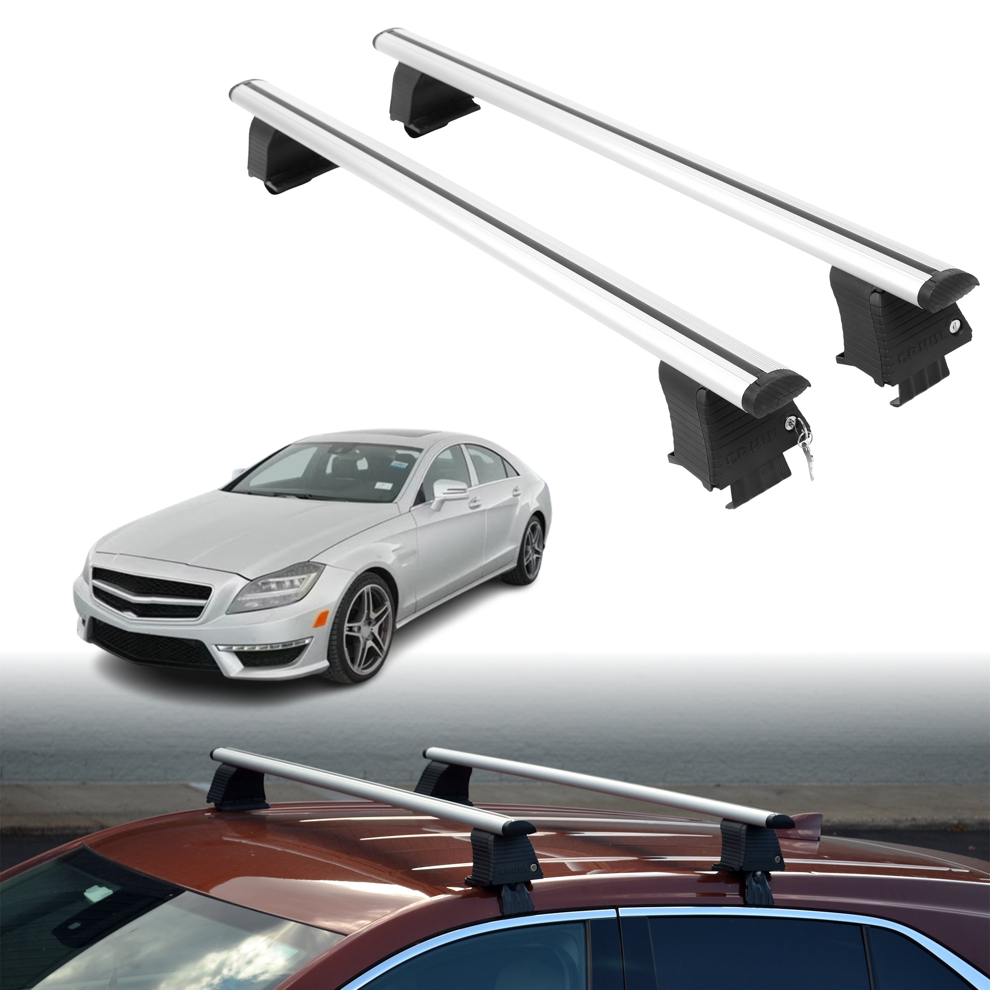 ERKUL Roof Rack Crossbars For MERCEDES AMG CLS 2012-2018