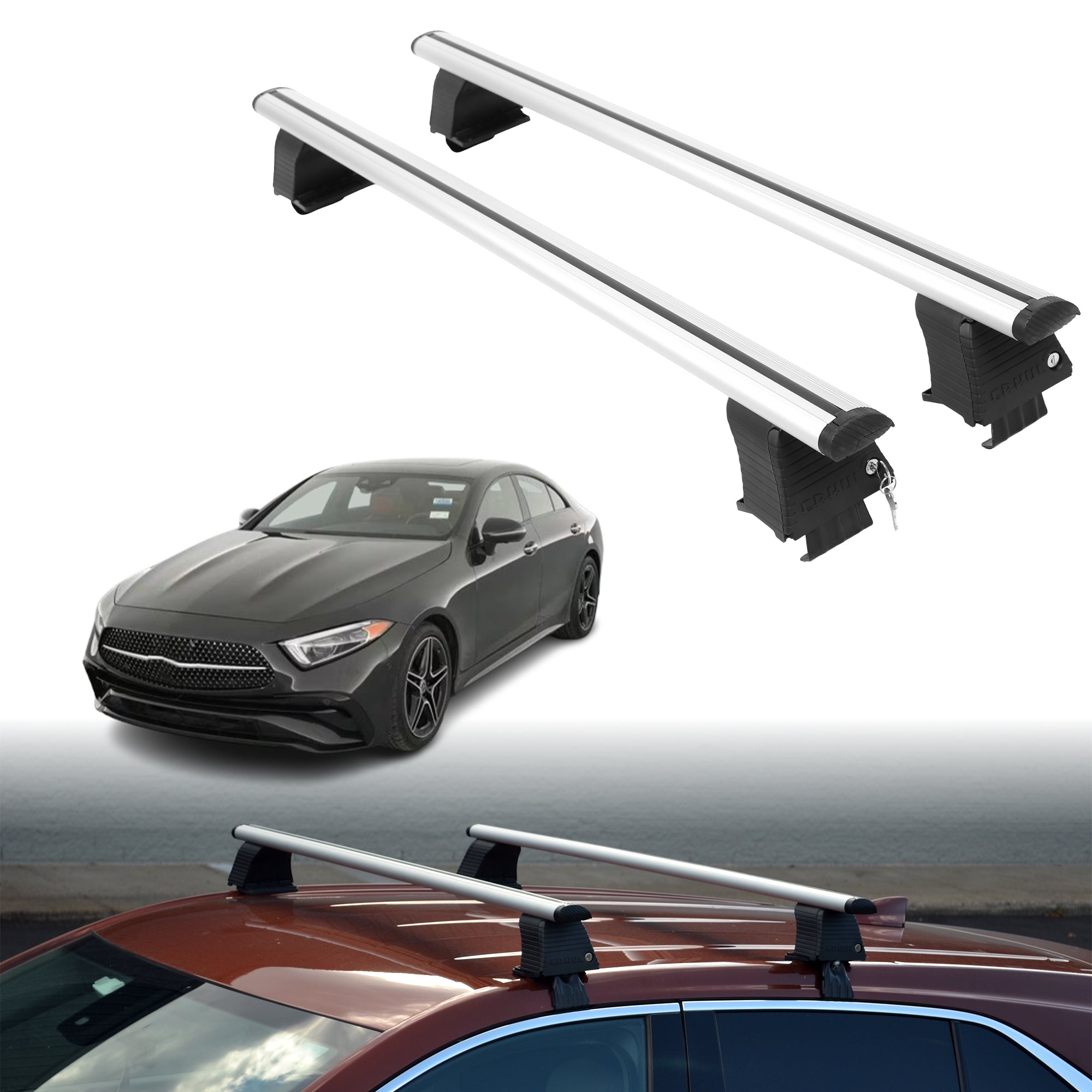 ERKUL Roof Rack Crossbars For MERCEDES AMG CLS 2019-2023