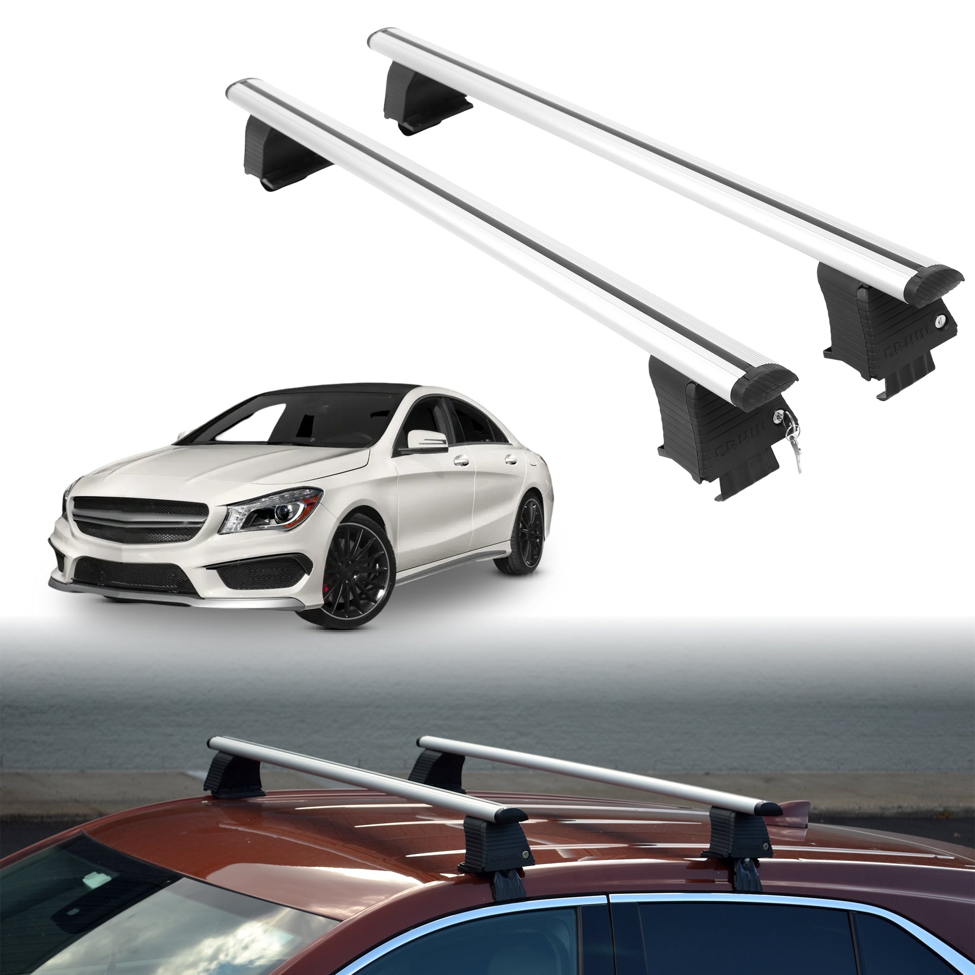 ERKUL Roof Rack Crossbars For MERCEDES AMG CLA 2016