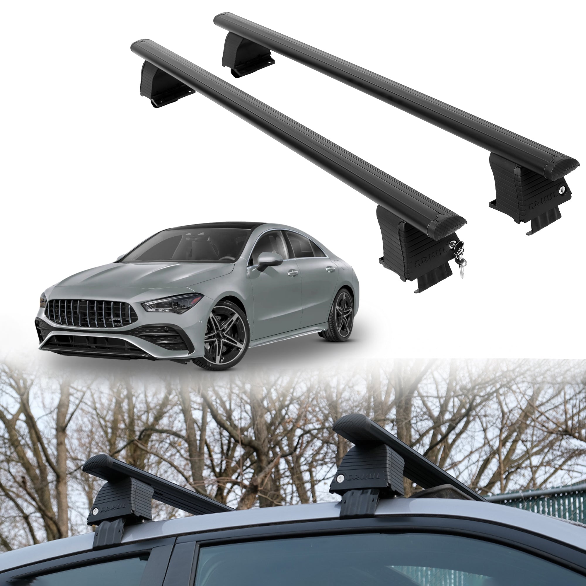 ERKUL Roof Rack Crossbars For MERCEDES AMG CLA 2020-2026