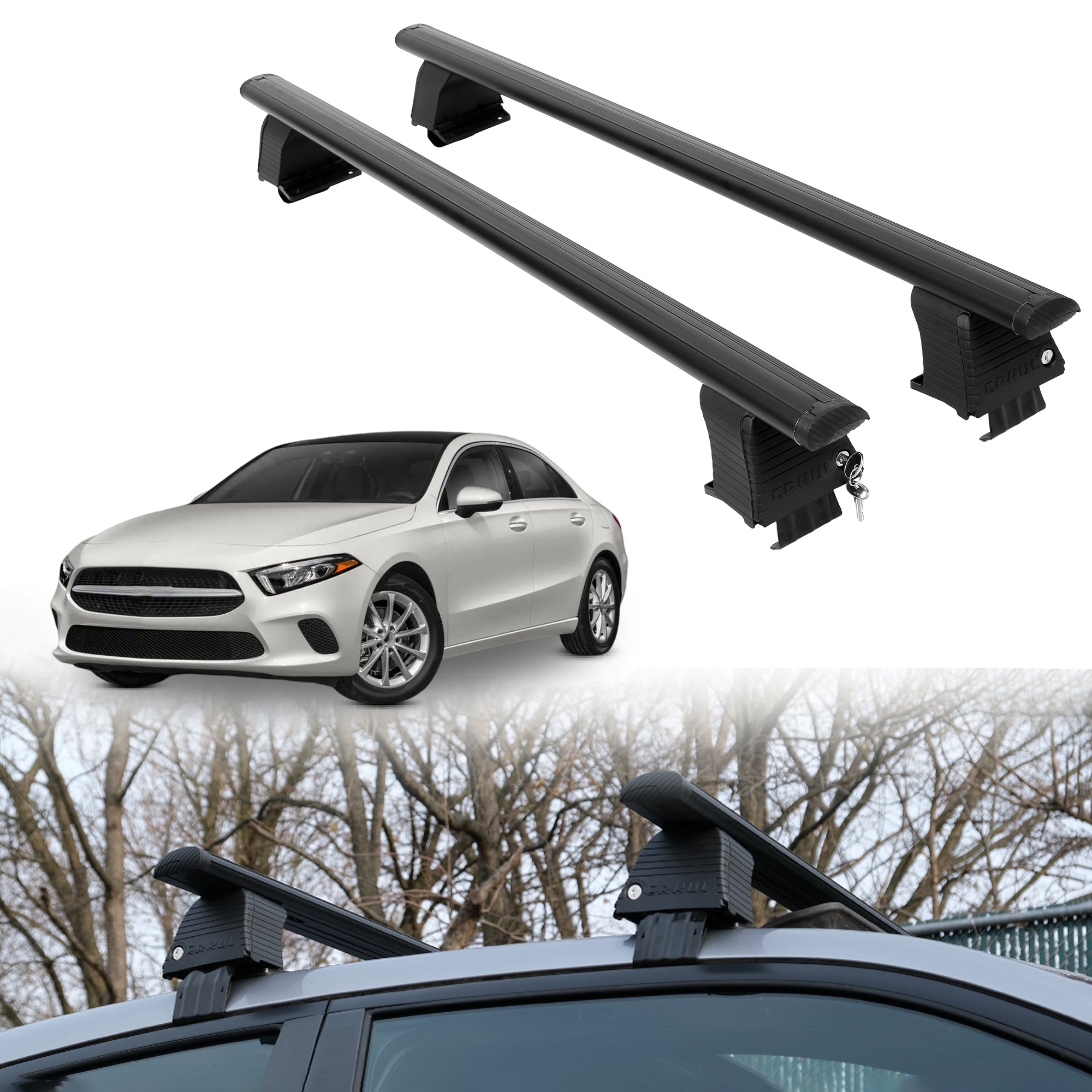 ERKUL Roof Rack Crossbars For MERCEDES A-CLASS 2019-2022
