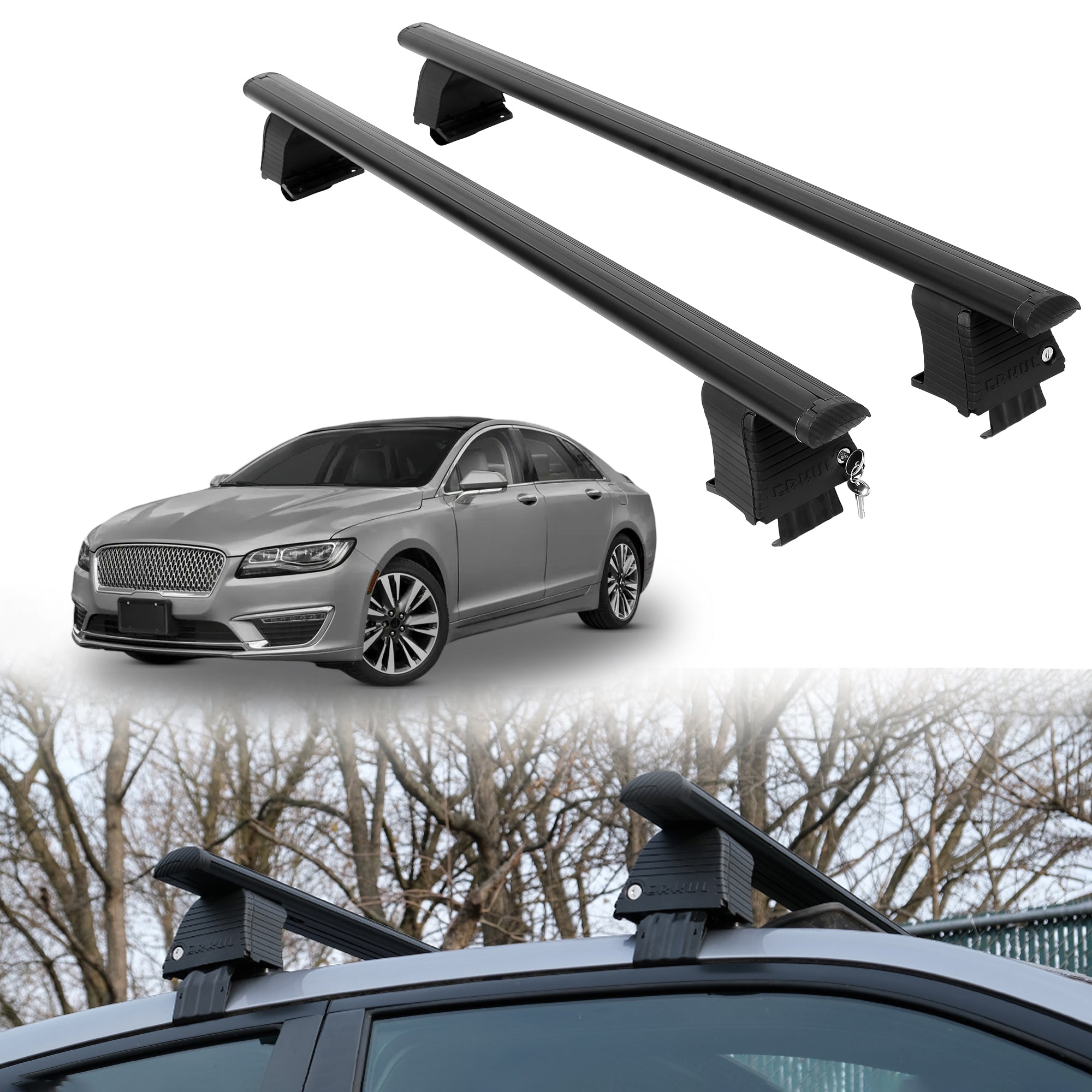 ERKUL Roof Rack Crossbars For LINCOLN MKZ 2013-2020