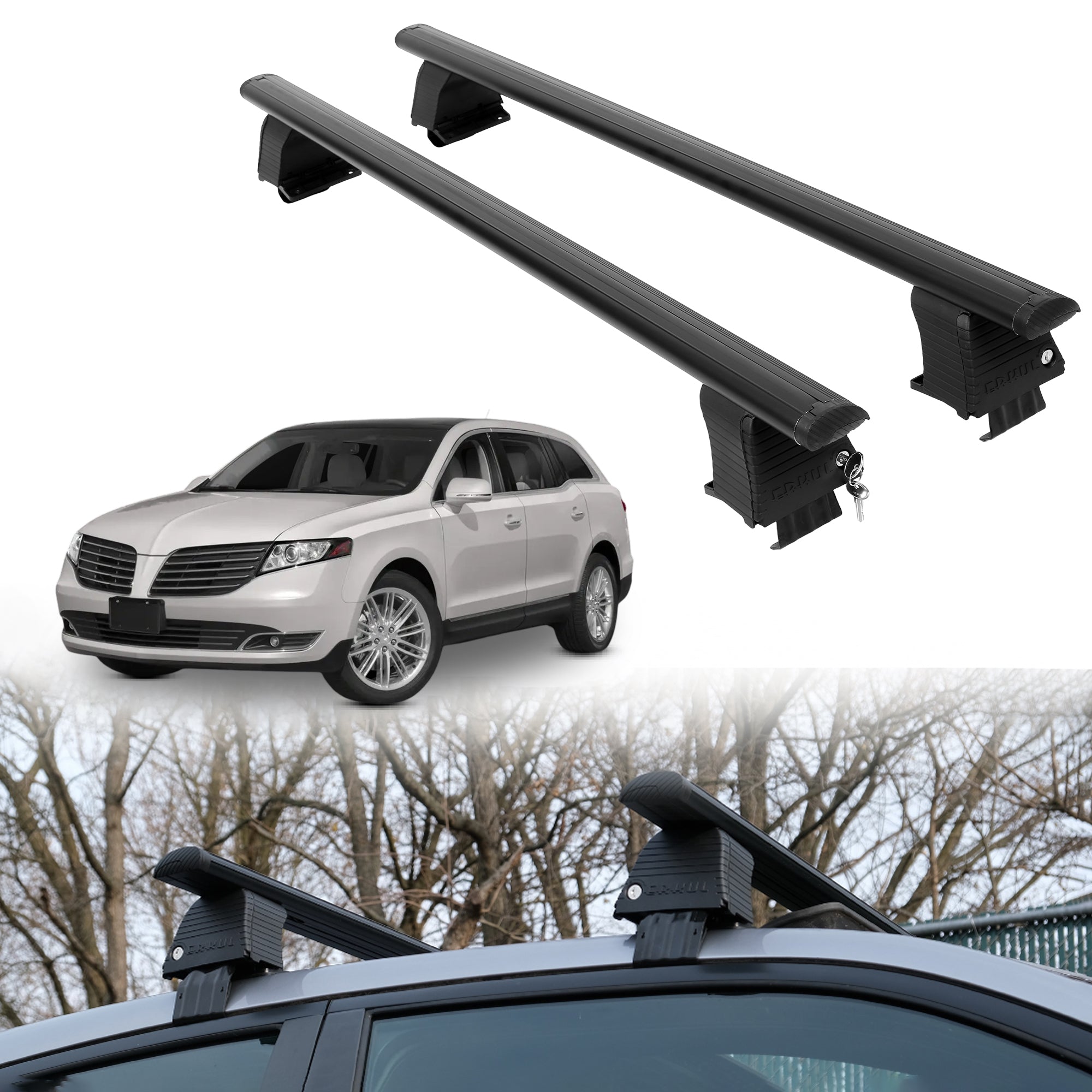 ERKUL Roof Rack Crossbars For LINCOLN MKT 2010-2019