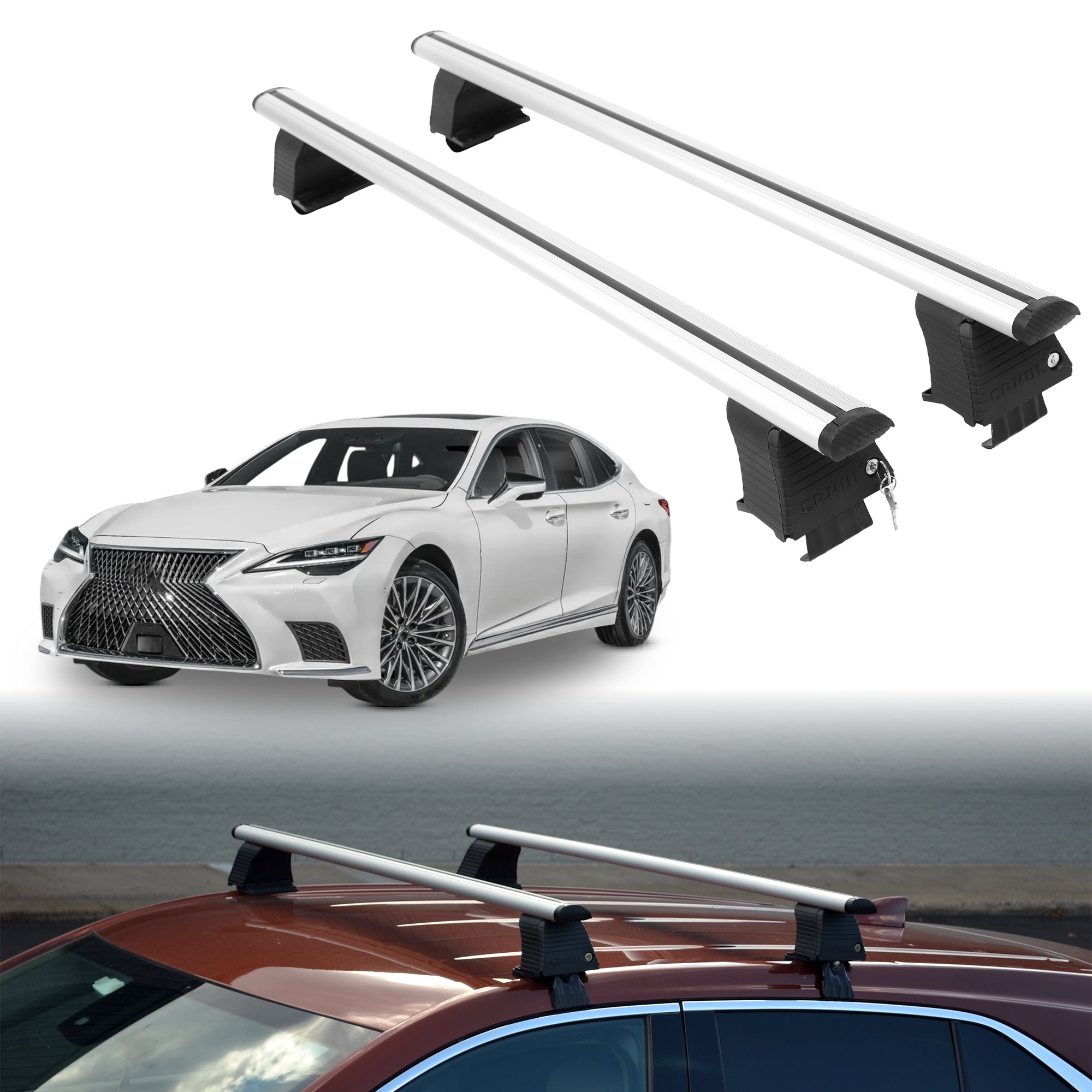 ERKUL Roof Rack Crossbars For LEXUS LS 500H 2018-2025