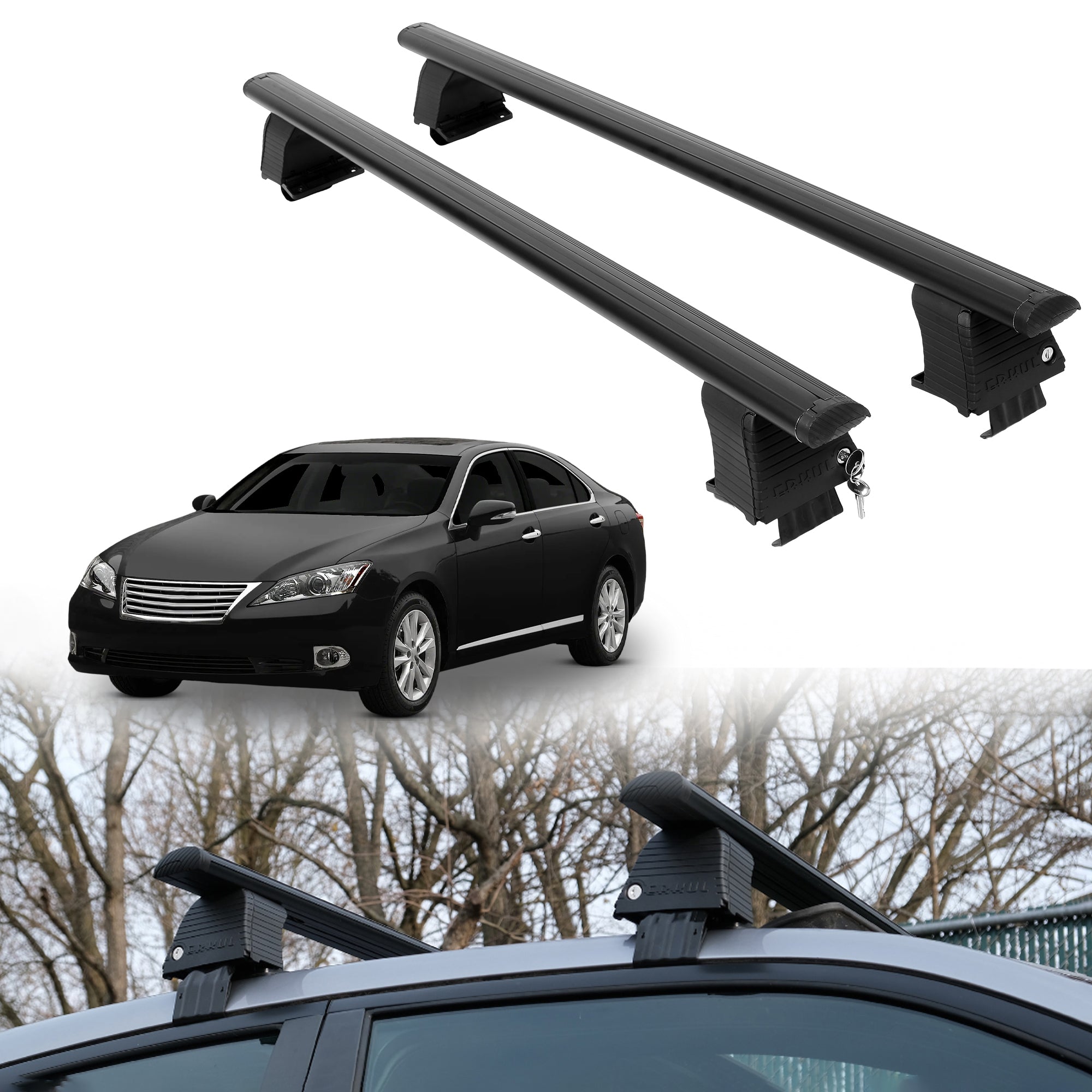 ERKUL Roof Rack Crossbars For LEXUS ES 2007-2012