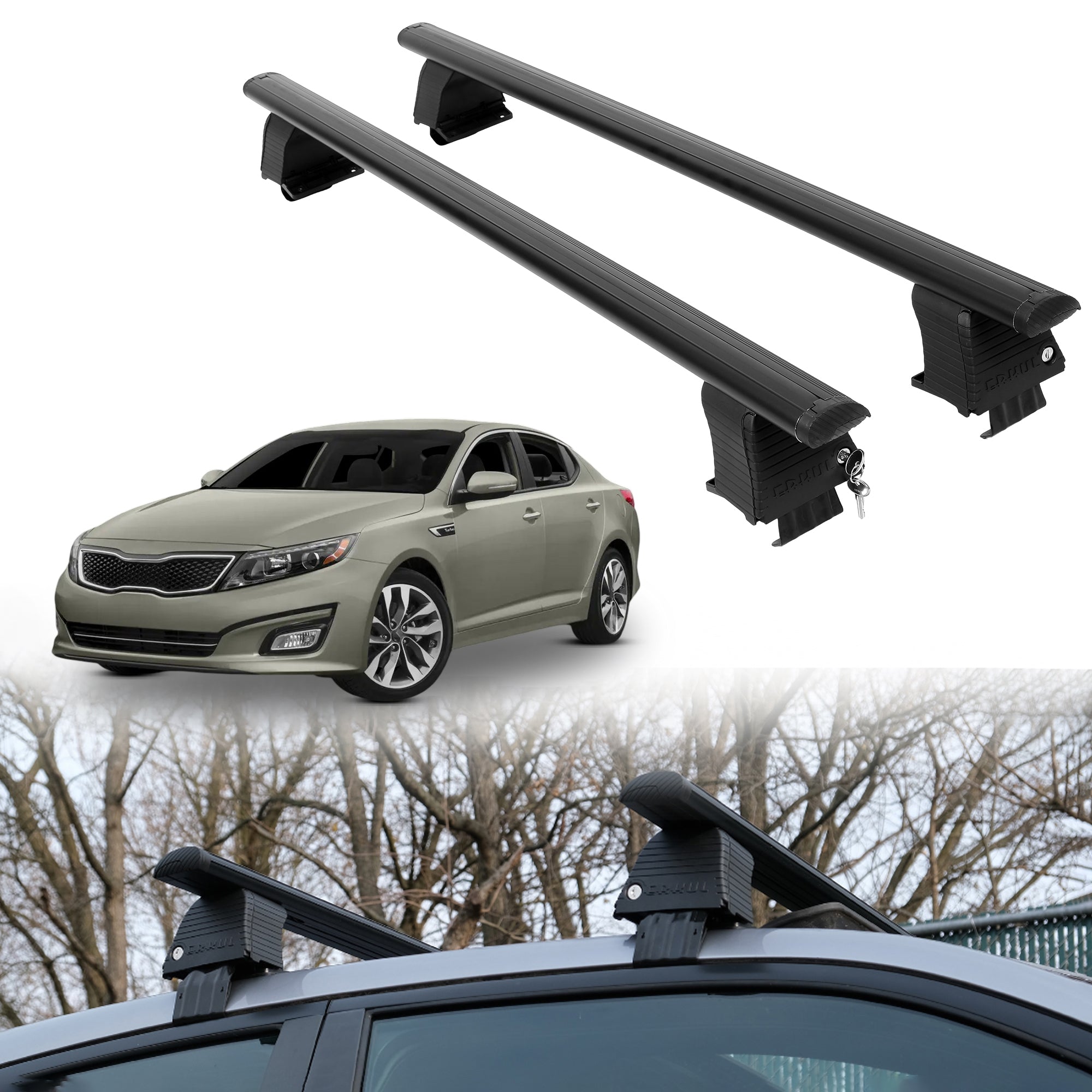ERKUL Roof Rack Crossbars For KIA OPTIMA 2011-2015