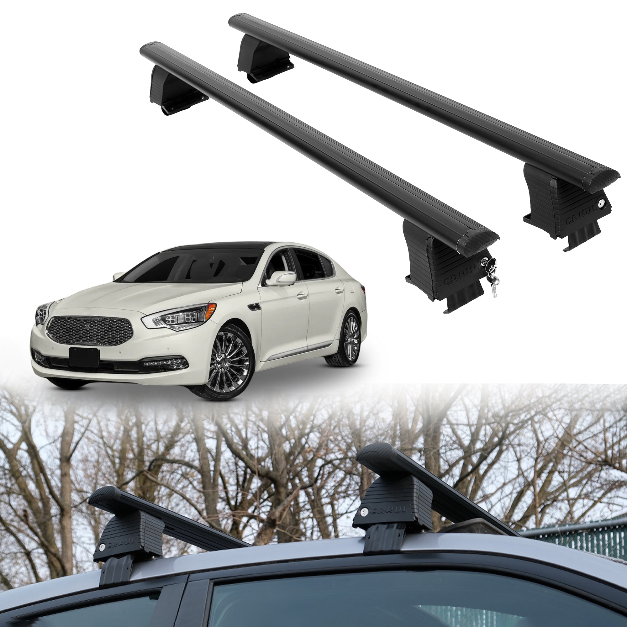 ERKUL Roof Rack Crossbars For KIA K900 2015-2018