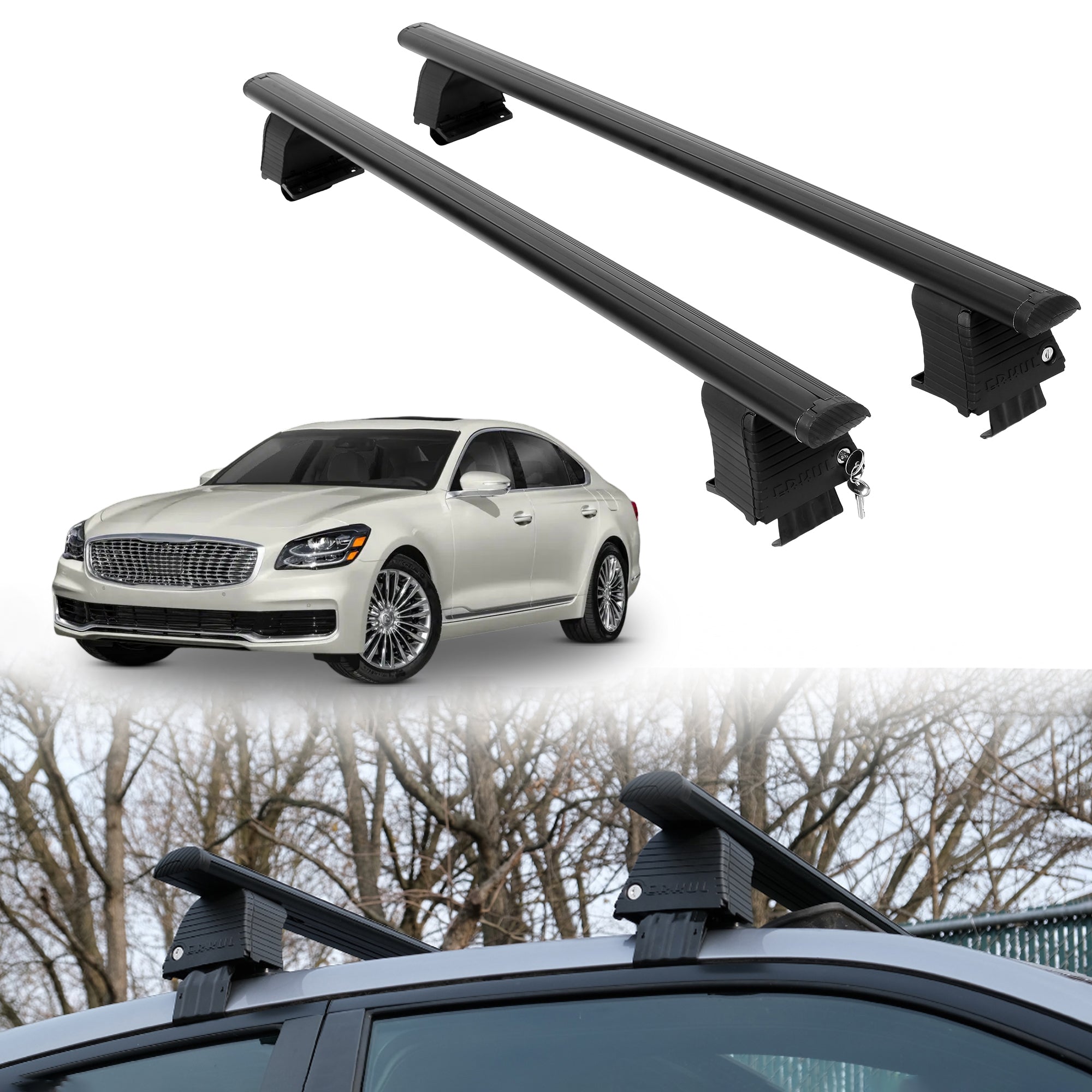 ERKUL Roof Rack Crossbars For KIA K900 2019-2020