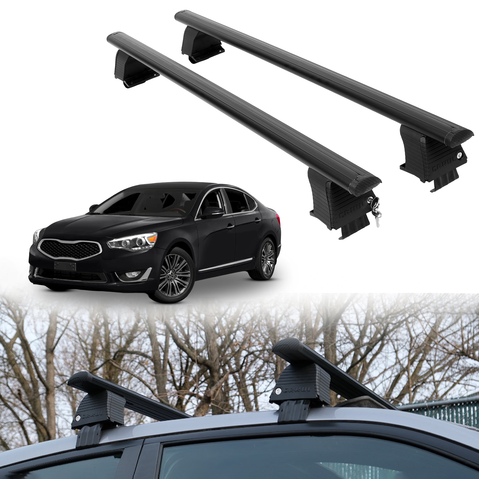 ERKUL Roof Rack Crossbars For KIA CADENZA 2014-2016