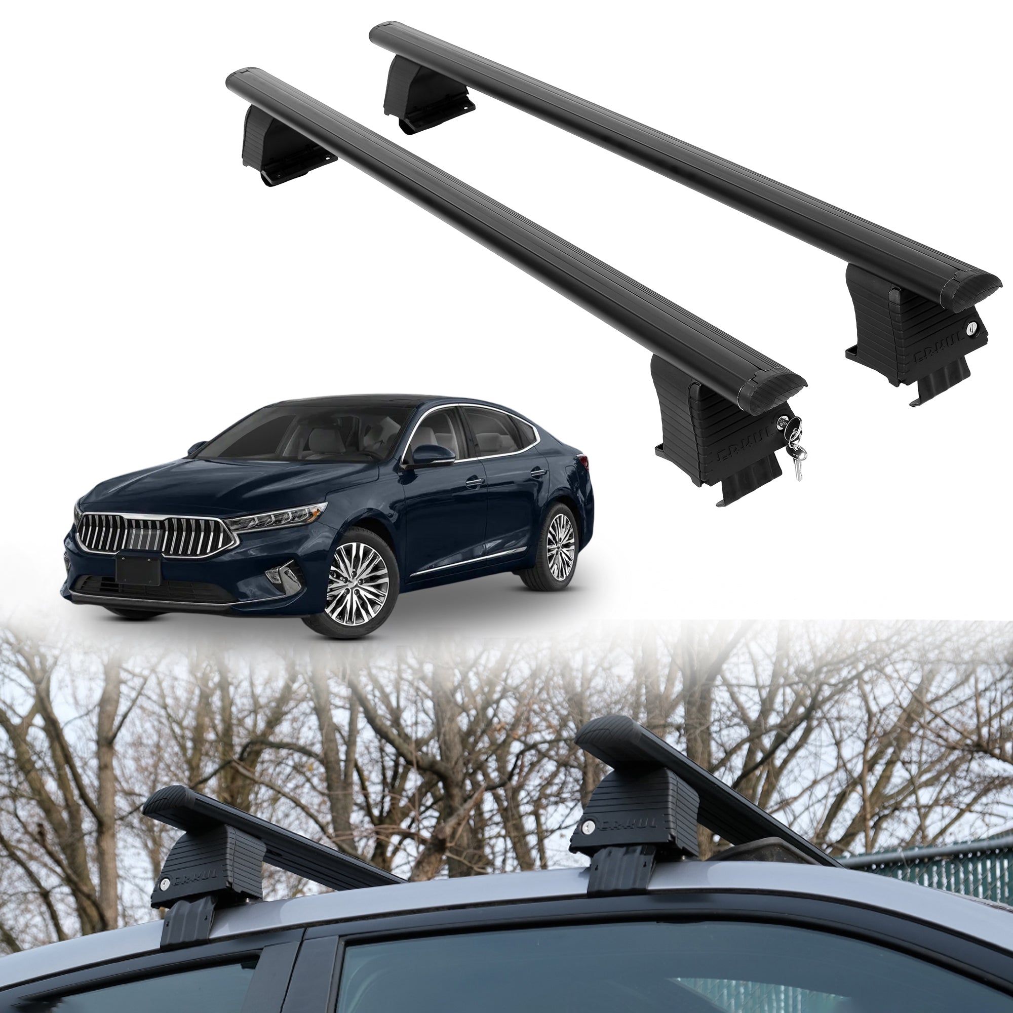 ERKUL Roof Rack Crossbars For KIA CADENZA 2017-2020