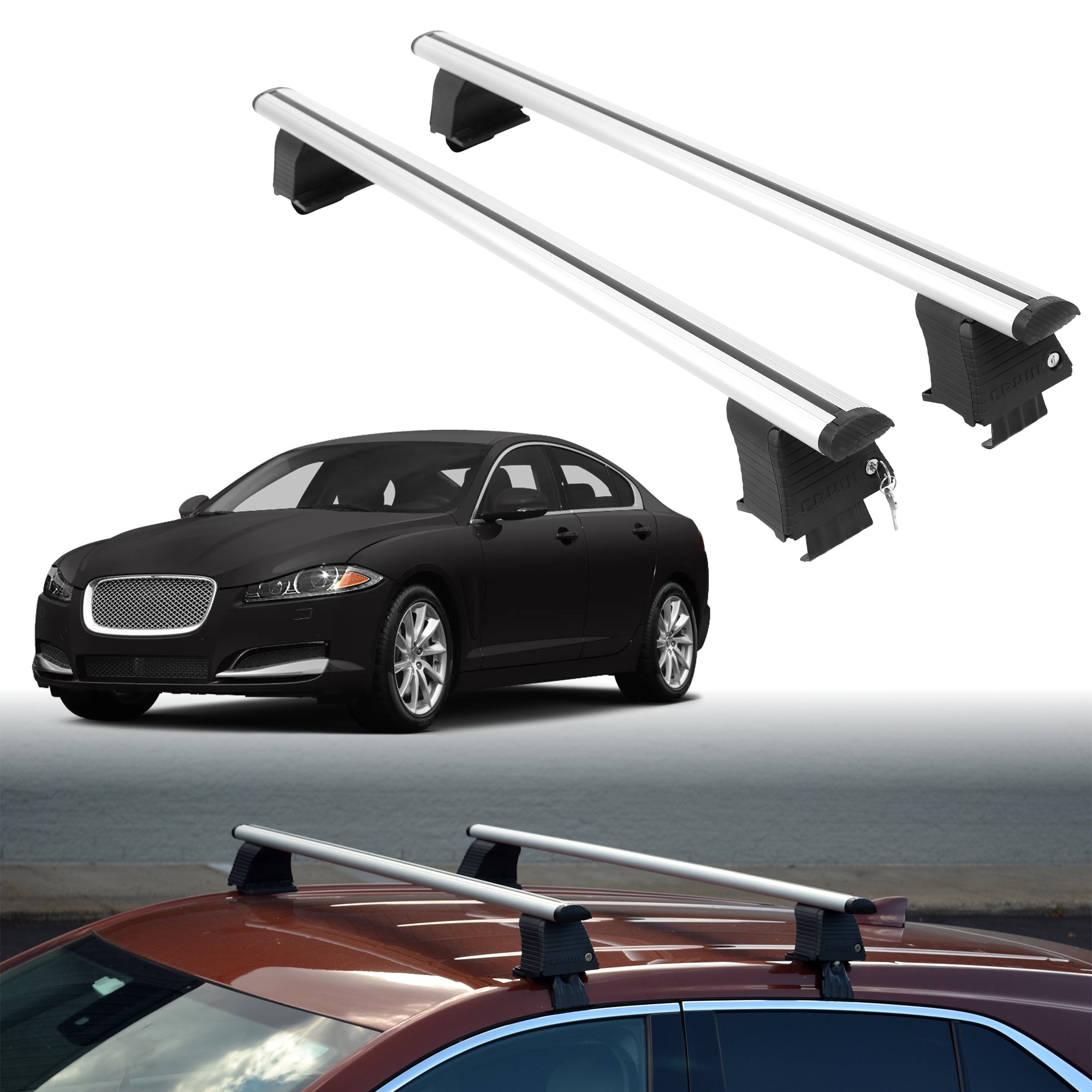 ERKUL Roof Rack Crossbars For JAGUAR XF 2009-2015