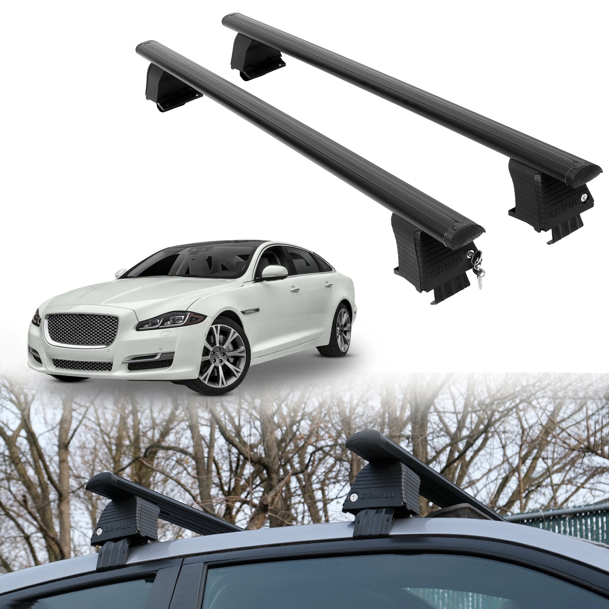 ERKUL Roof Rack Crossbars For JAGUAR XJ 2010-2019