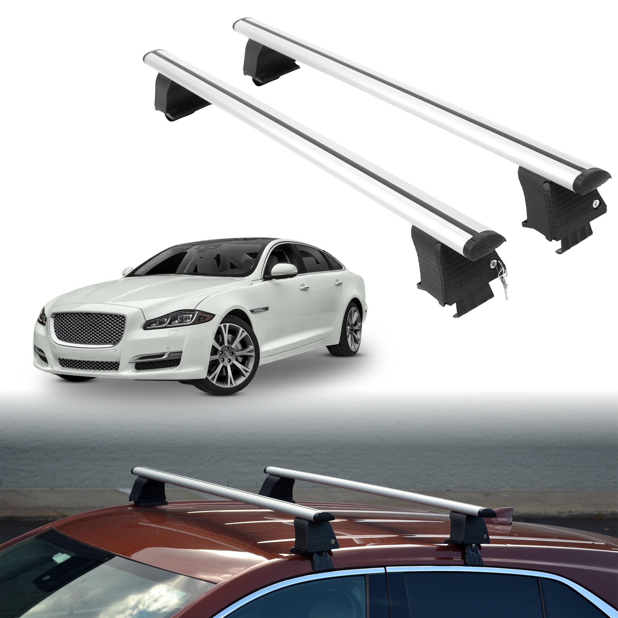 ERKUL Roof Rack Crossbars For JAGUAR XJ 2010-2019