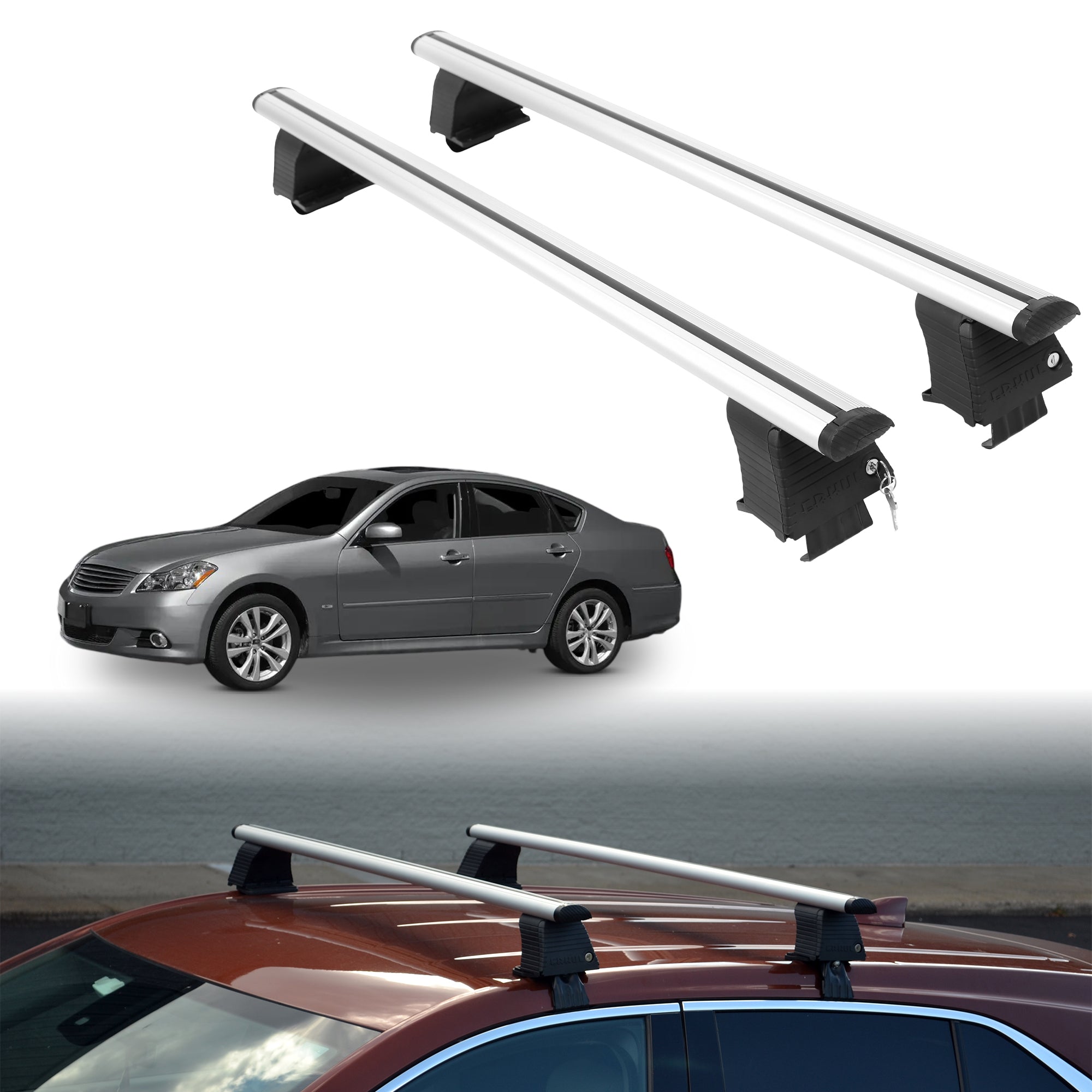 ERKUL Roof Rack Crossbars For INFINITI M35 2006-2010