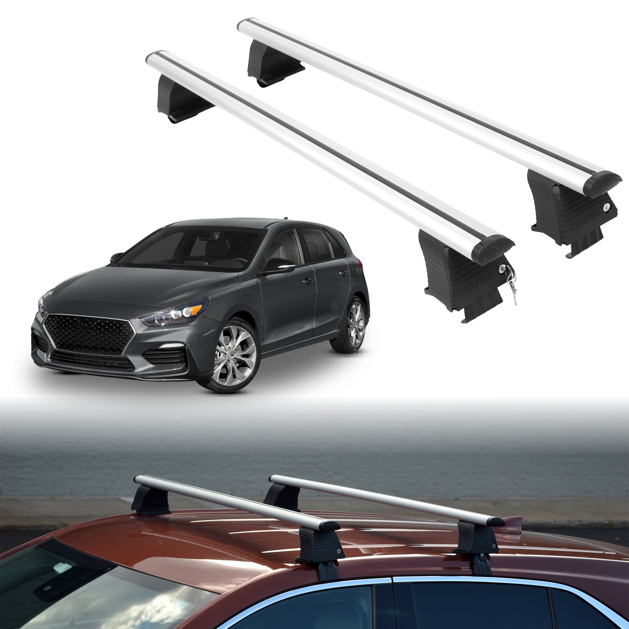 ERKUL Roof Rack Crossbars For HYUNDAI ELANTRA GT 2018-2020