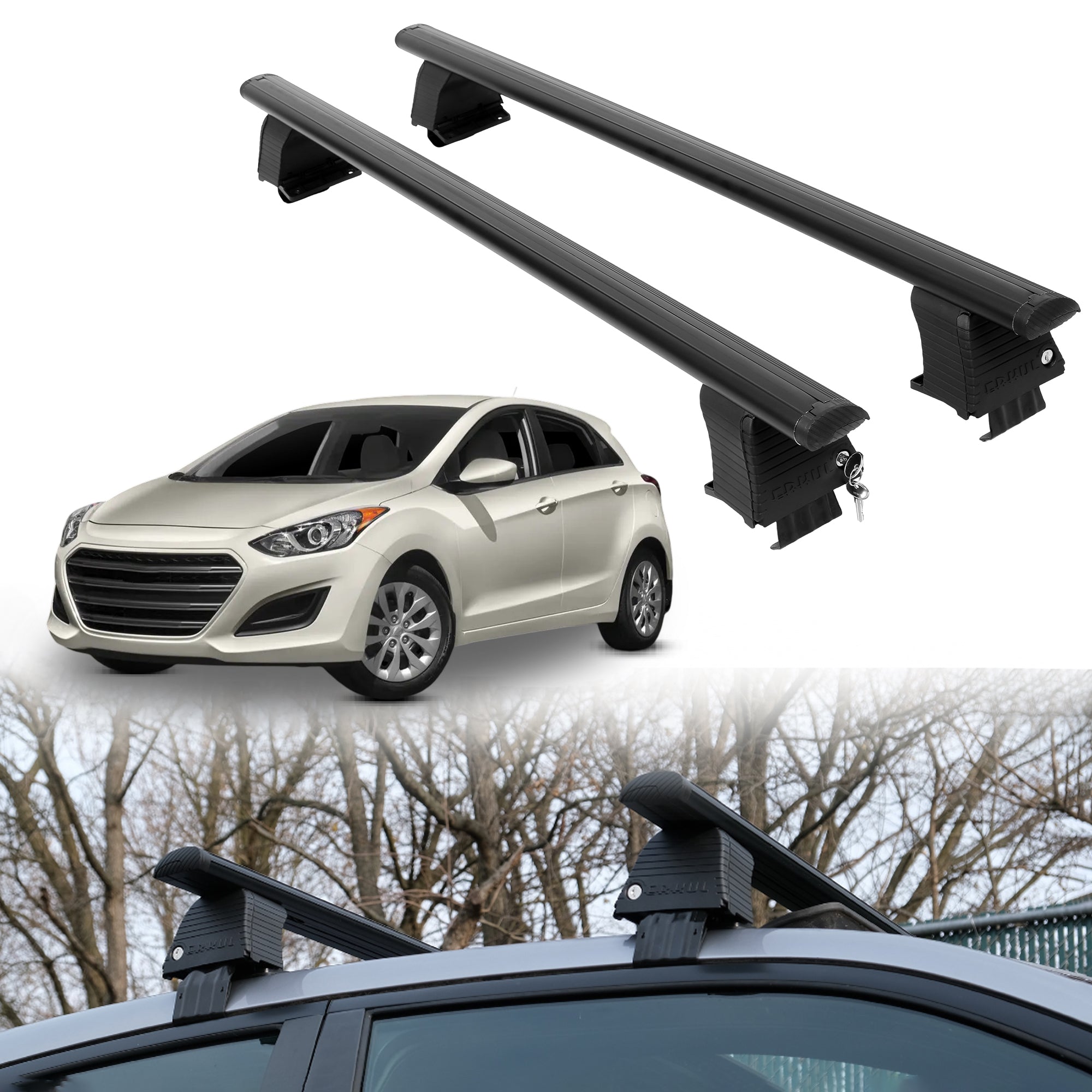 ERKUL Roof Rack Crossbars For HYUNDAI ELANTRA GT 2013-2017