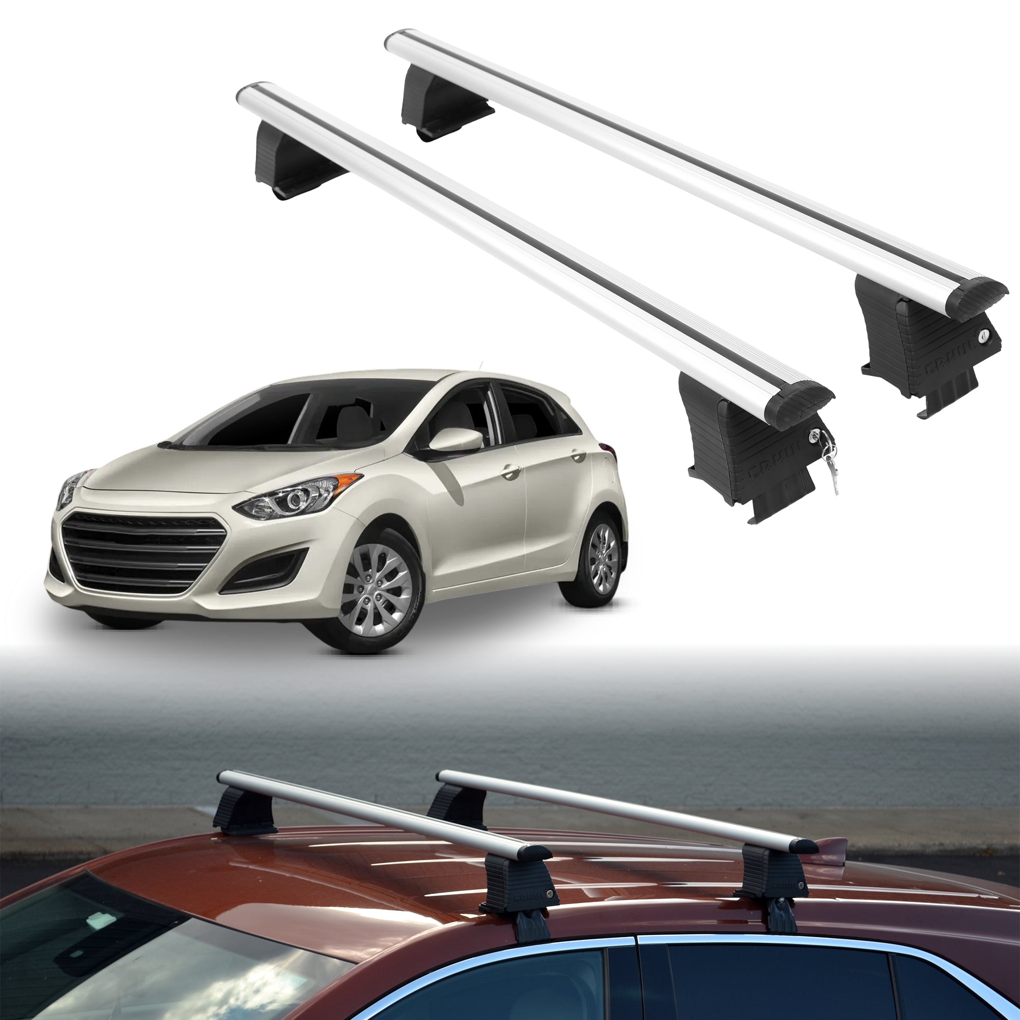 ERKUL Roof Rack Crossbars For HYUNDAI ELANTRA GT 2013-2017