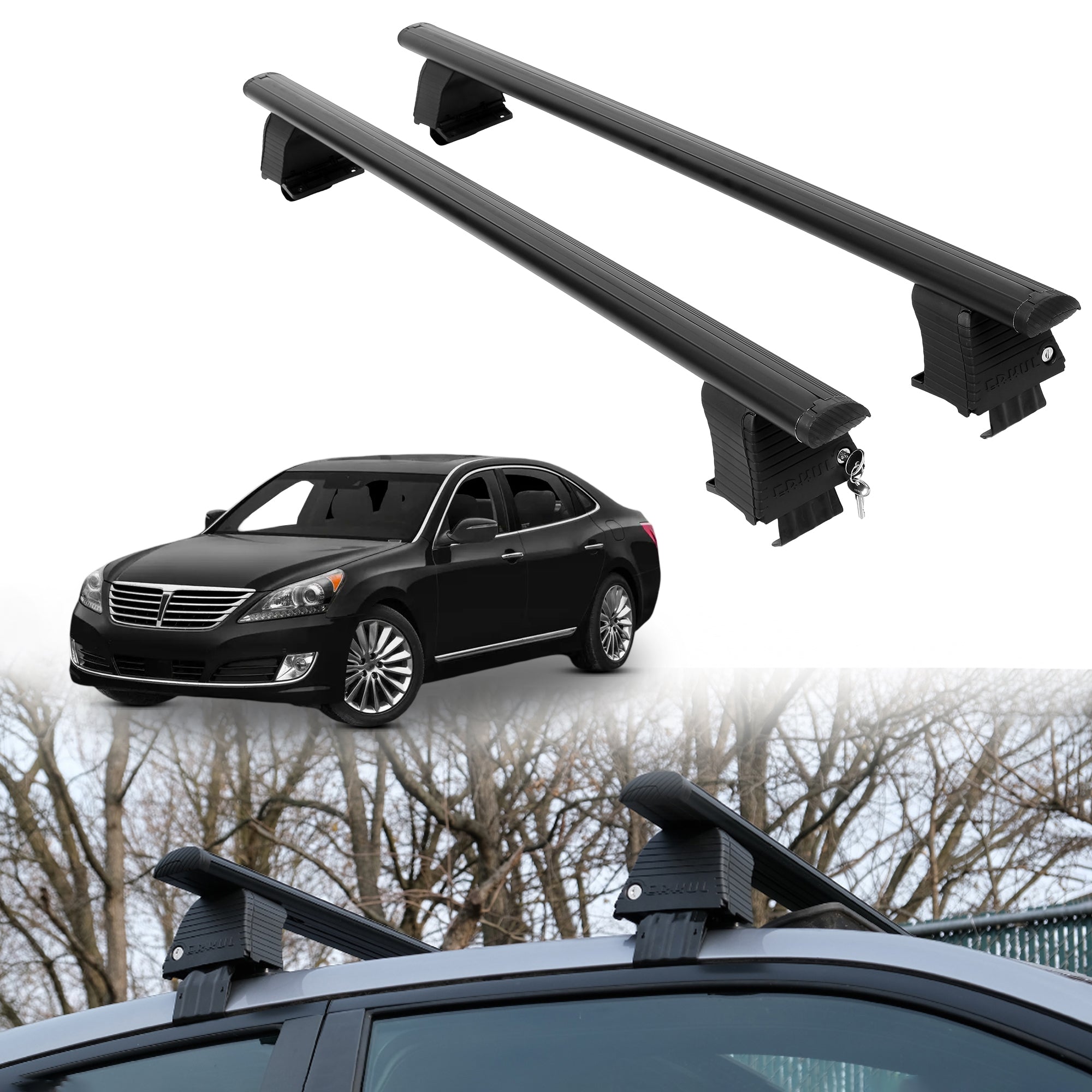 ERKUL Roof Rack Crossbars For HYUNDAI EQUUS 2011-2016
